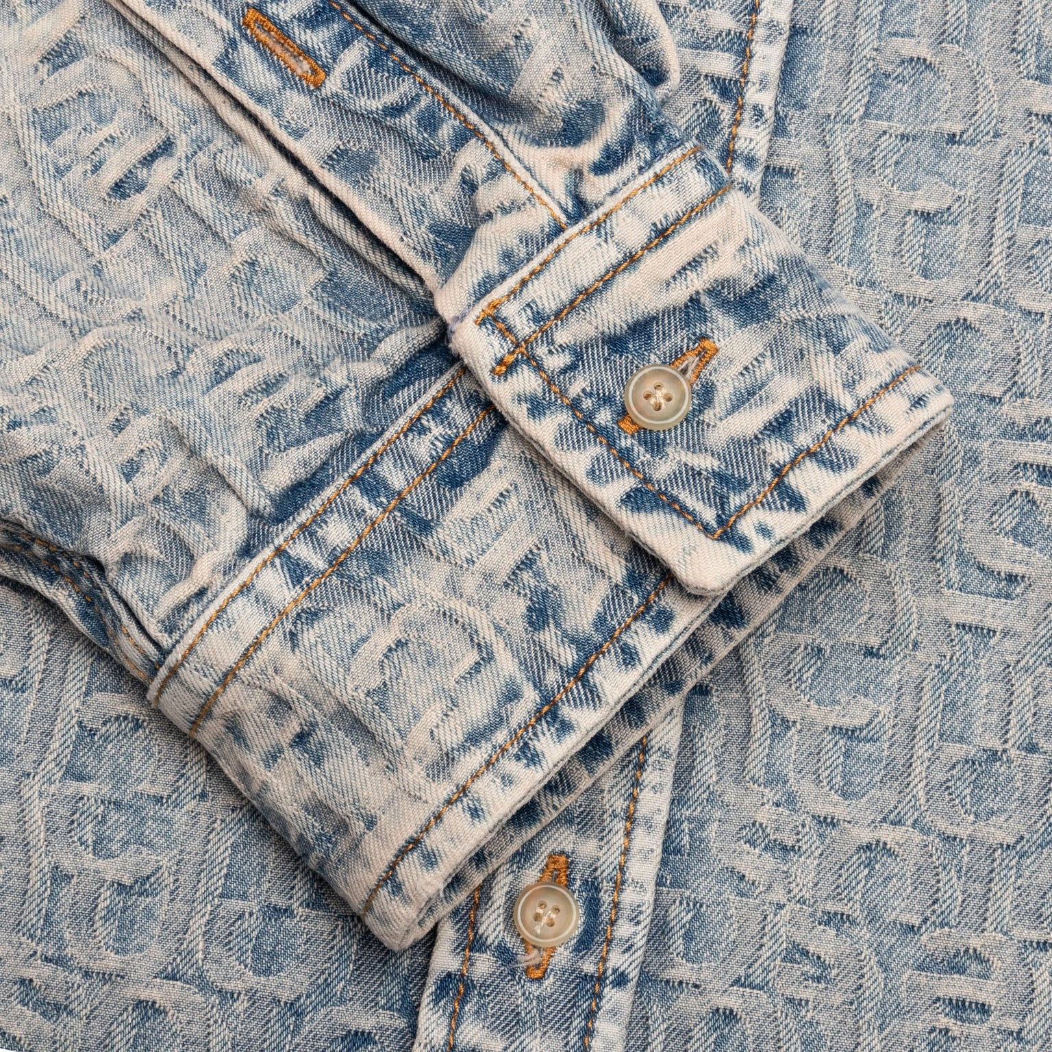 MONOGRAM SHIRT - BLUE/BEIGE - 4