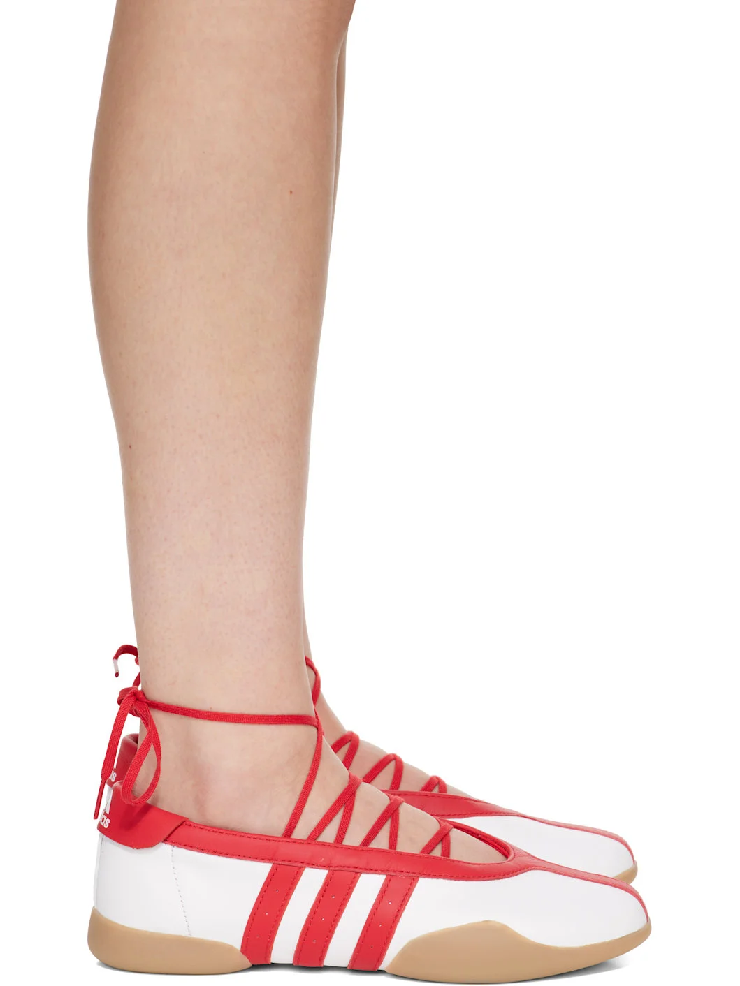Red & White Taekwondo Mei Ballerina Flats - 1