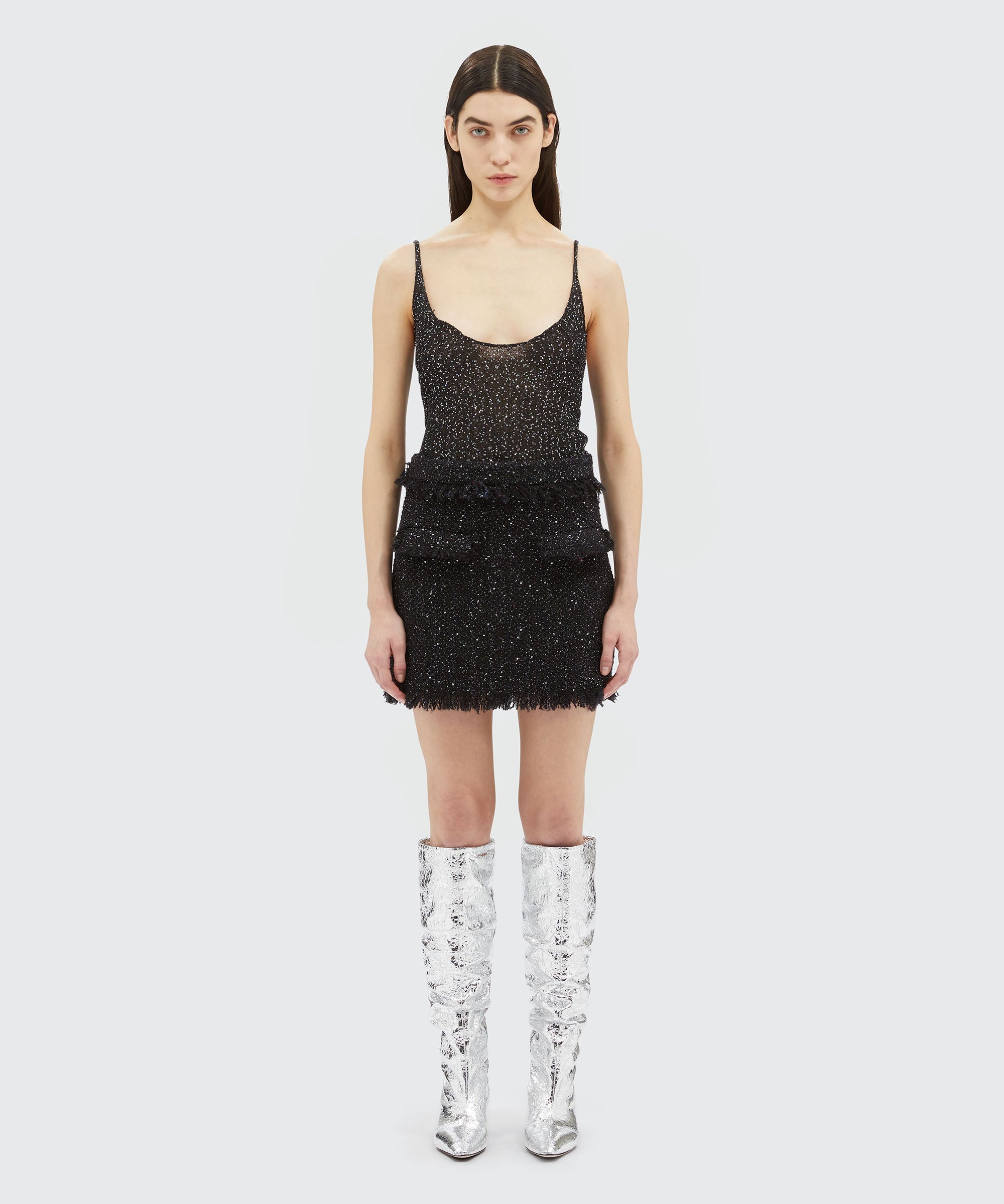 Lurex tweed miniskirt - 2