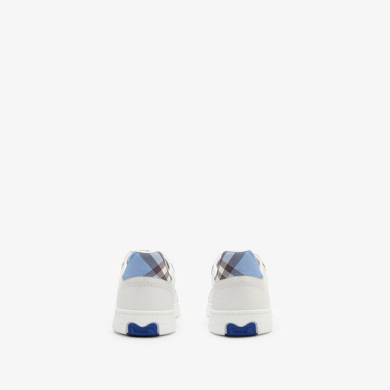 Leather and Check Terrace Sneakers​ 3