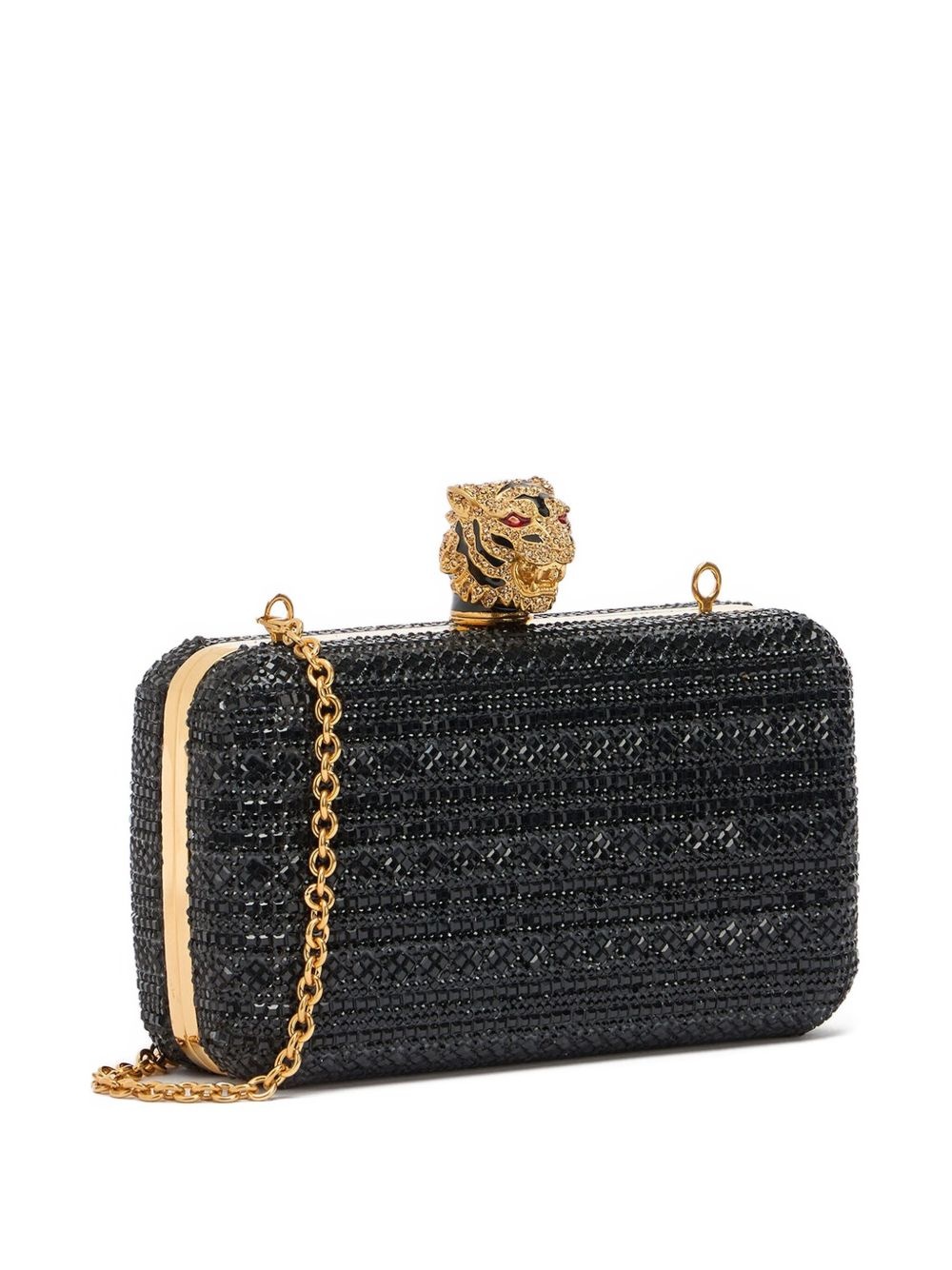 Tiger beaded box clutch bag - 4