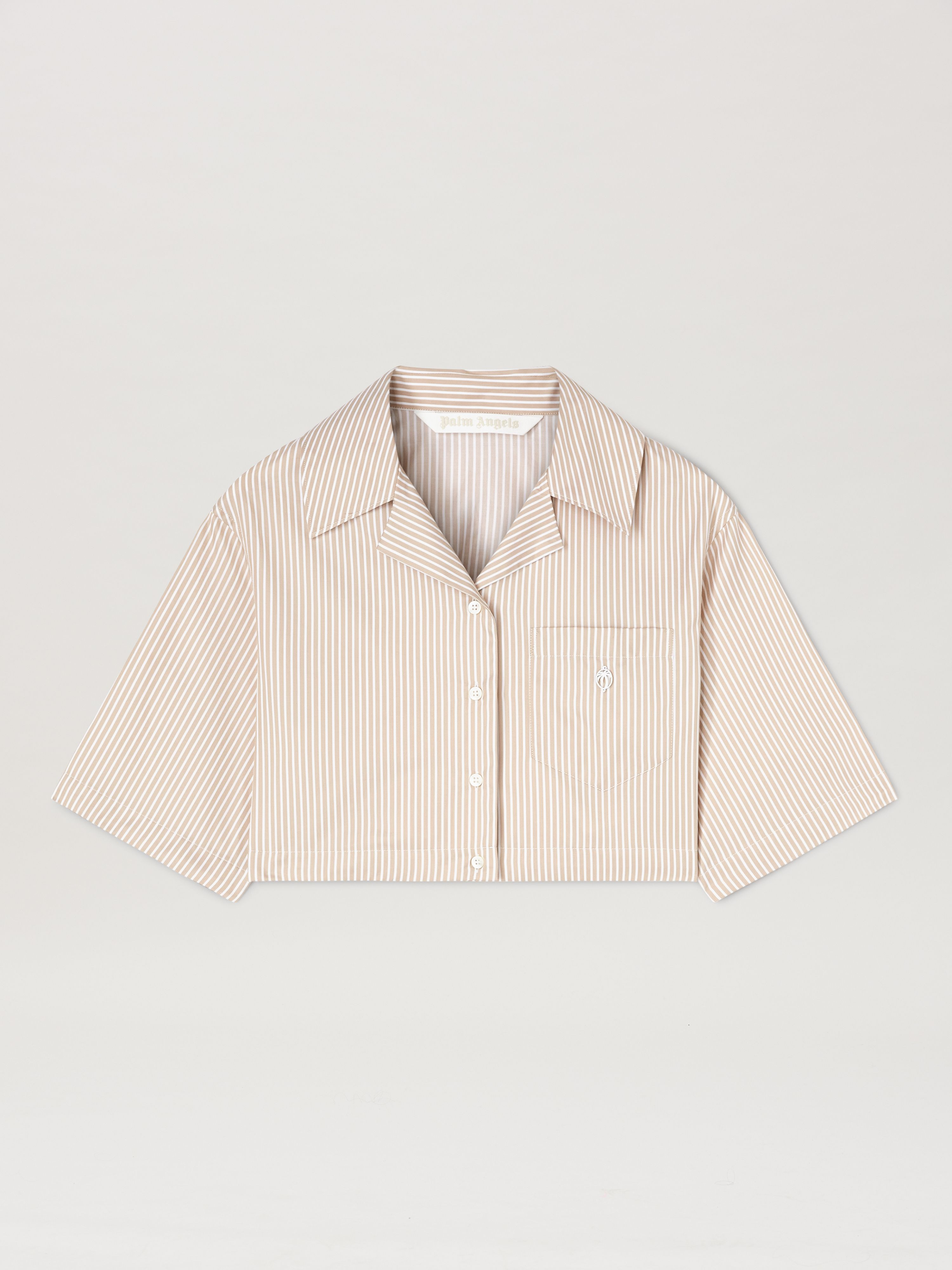 Curved Logo cropped shirt - 1