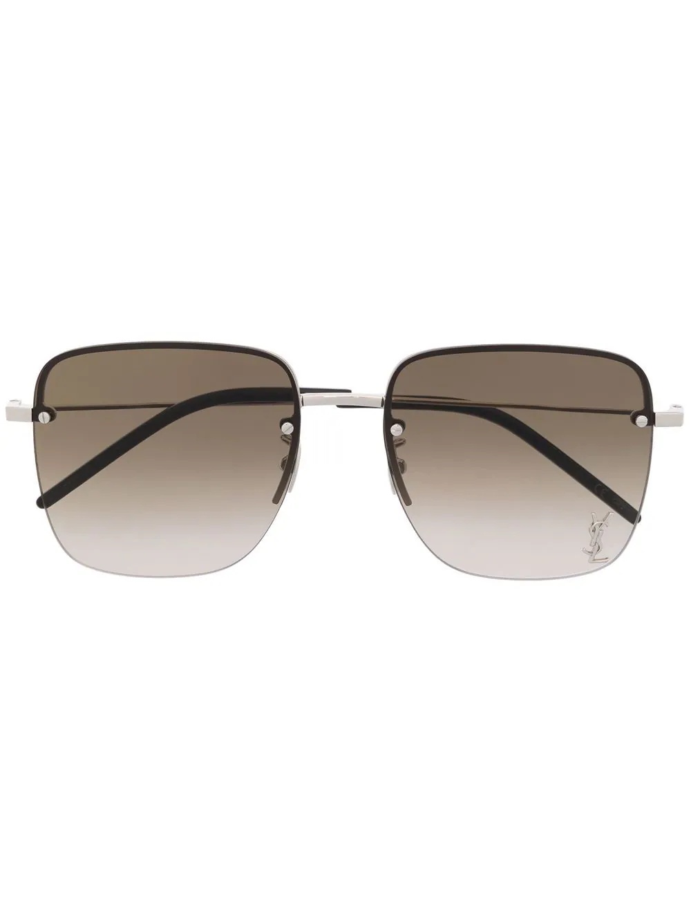 logo-lenses square sunglasses - 1