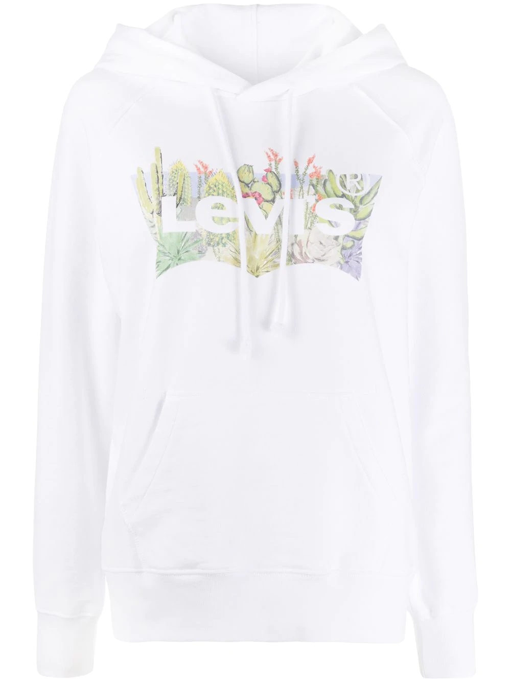 cactus logo print hoodie - 1