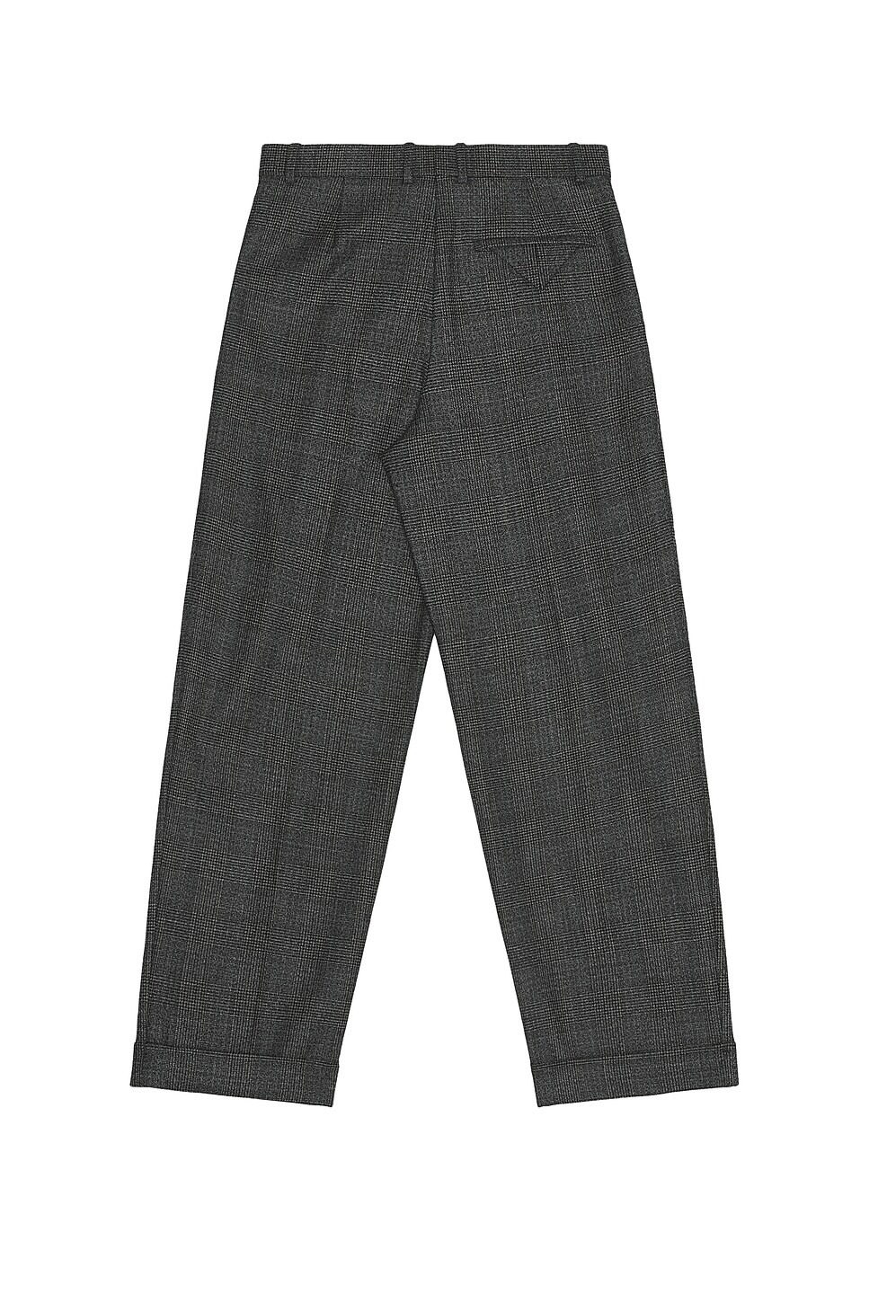 Wool Prince Of Wales One Pleat Trousers - 2