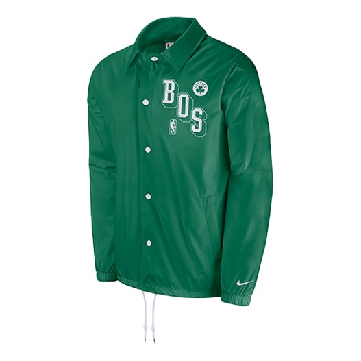 Men's Nike NBA Boston Celtics Alphabet Printing logo Sports COACH Jacket Alfalfa Green DB1432-312 - 1