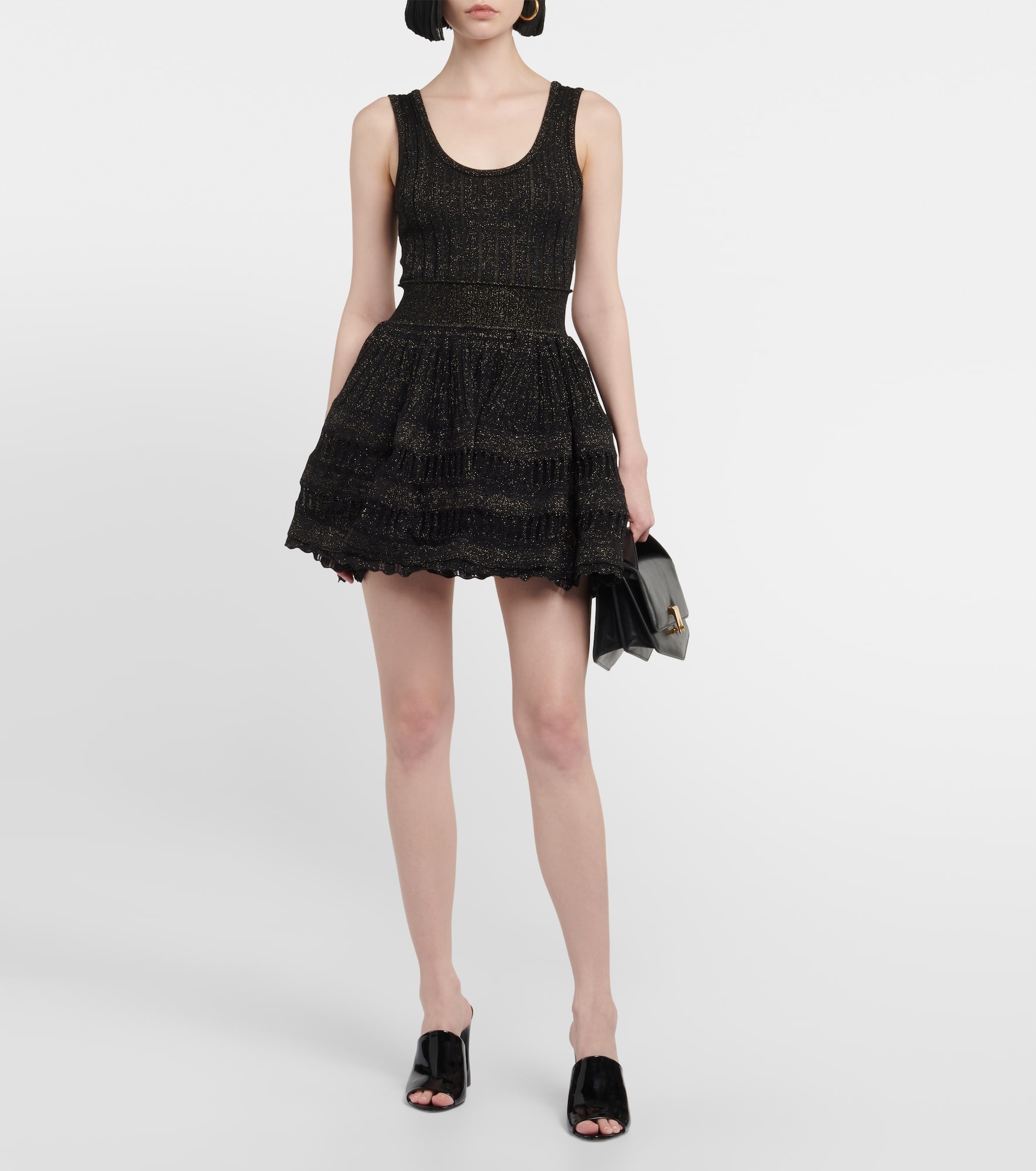 Crinoline wool-blend minidress - 2