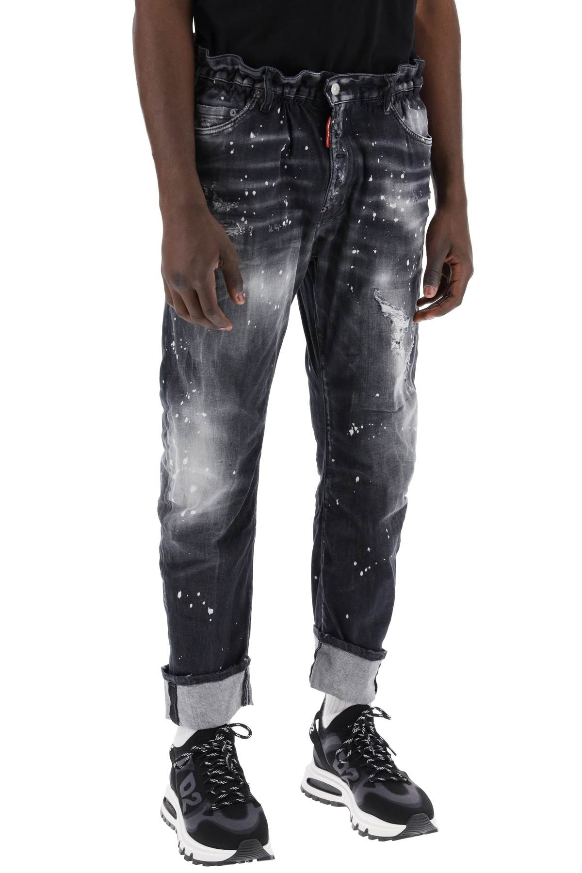 BLACK RIPPED WASH BIG BROTHER JEANS FOR MEN - 3