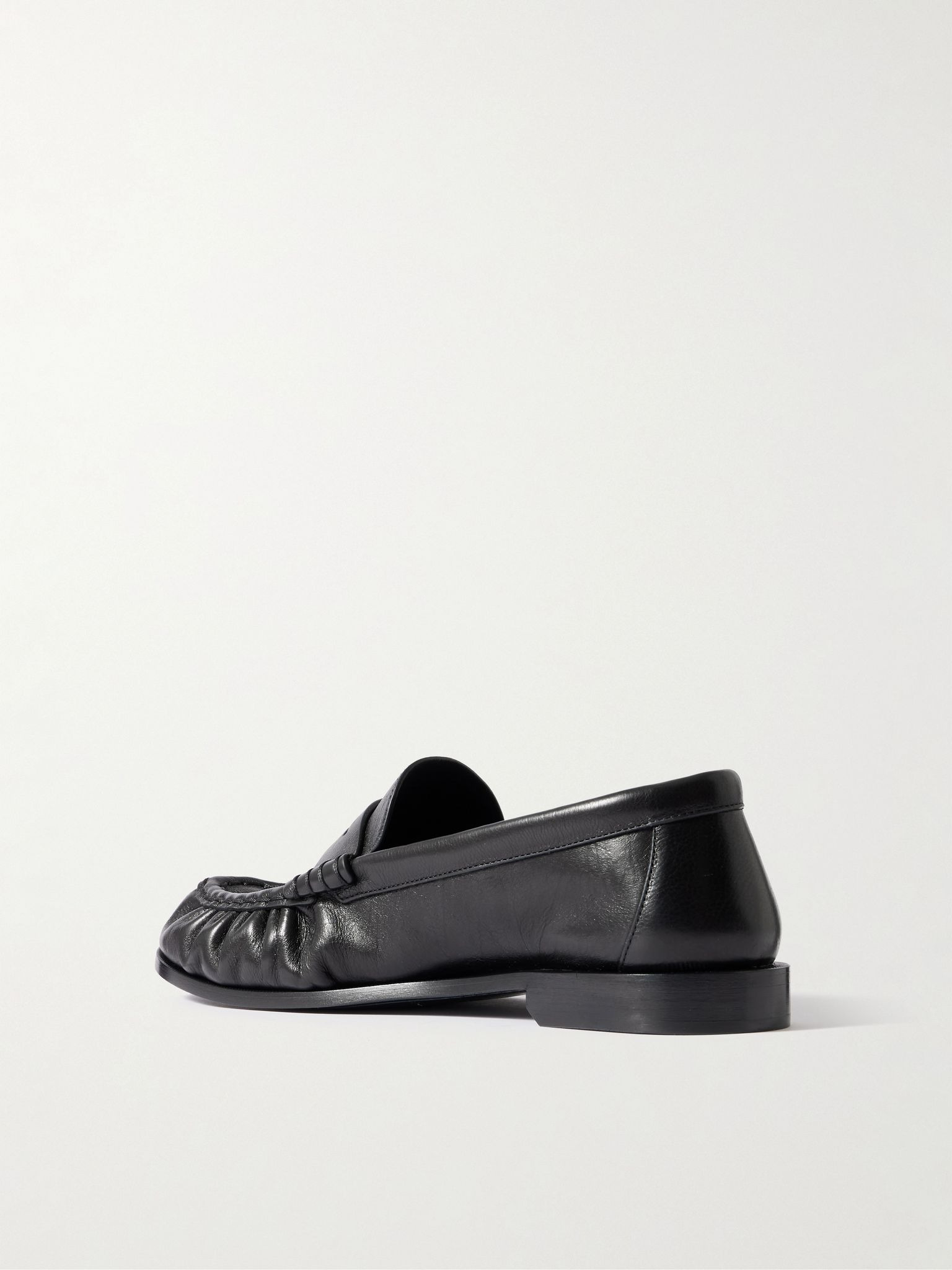 Le Loafer Monogram Logo-Appliquéd Leather Penny Loafers Black - 4