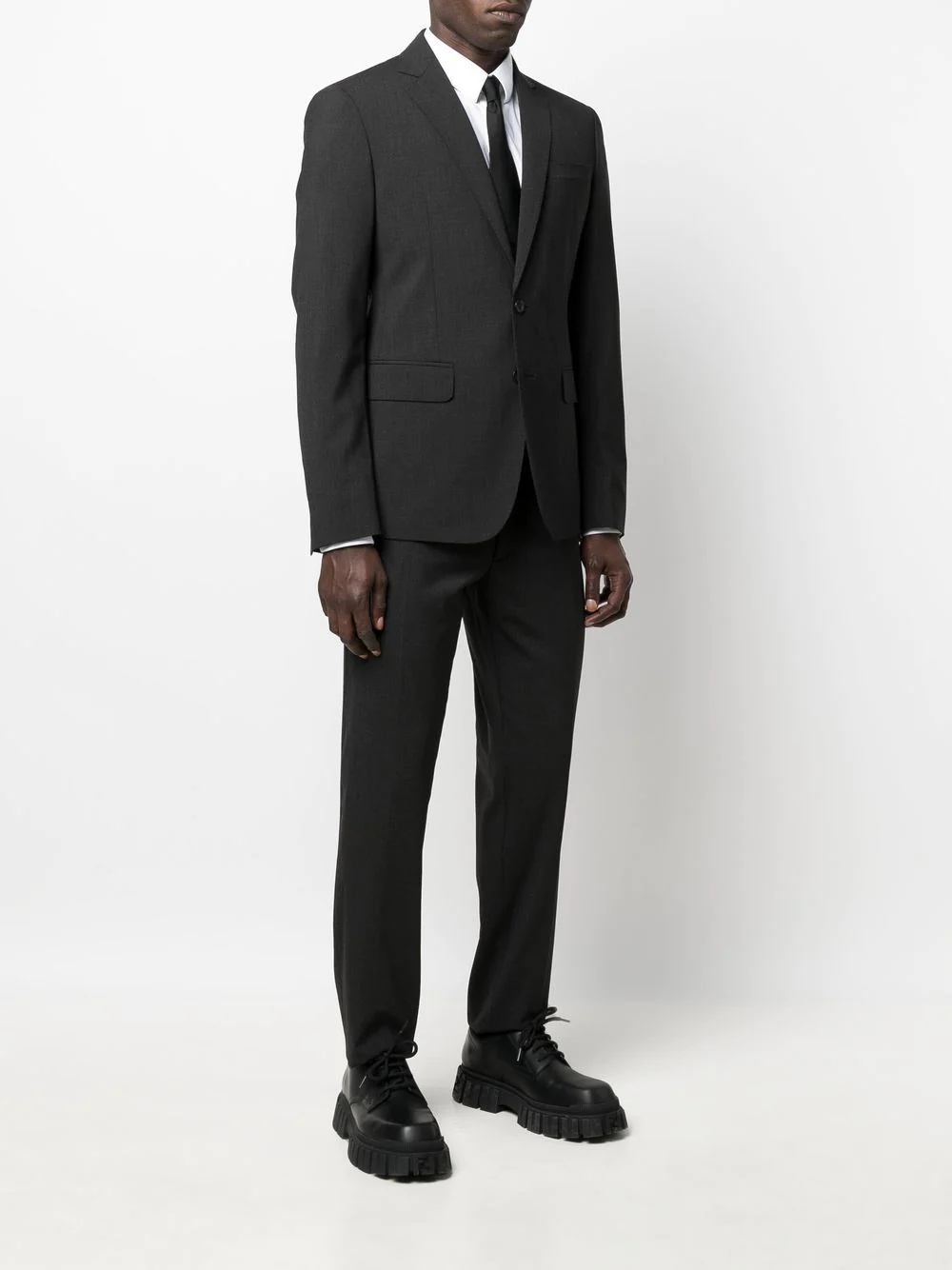 virgin-wool single-breasted suit - 3