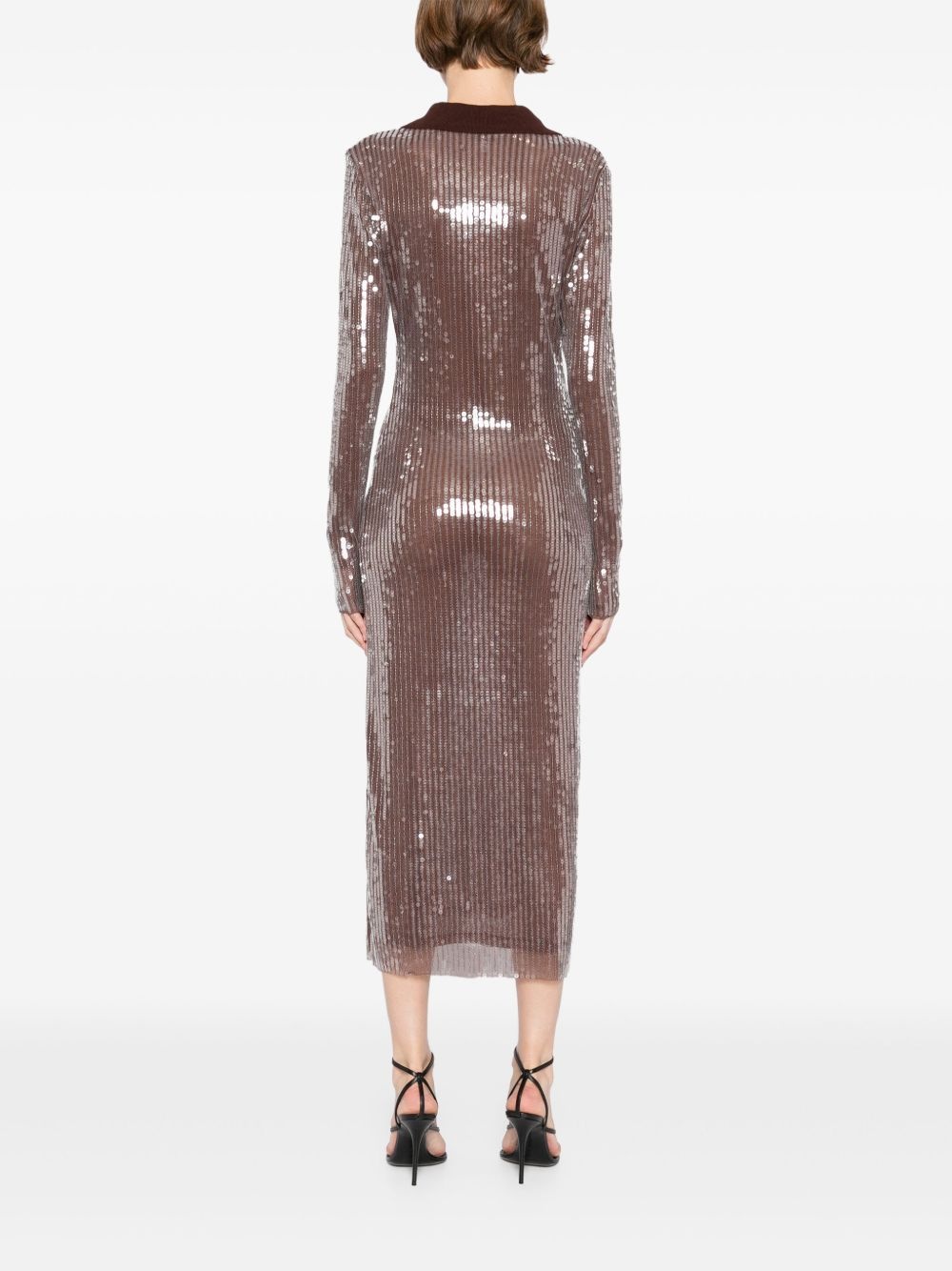 mesh midi dress - 4