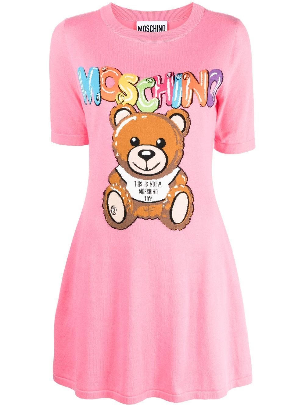 Tシャツ・カットソー Moschino Teddy Bear Short Dress Moschino Teddy Bear motif T-shirt dress | REVERSIBLE