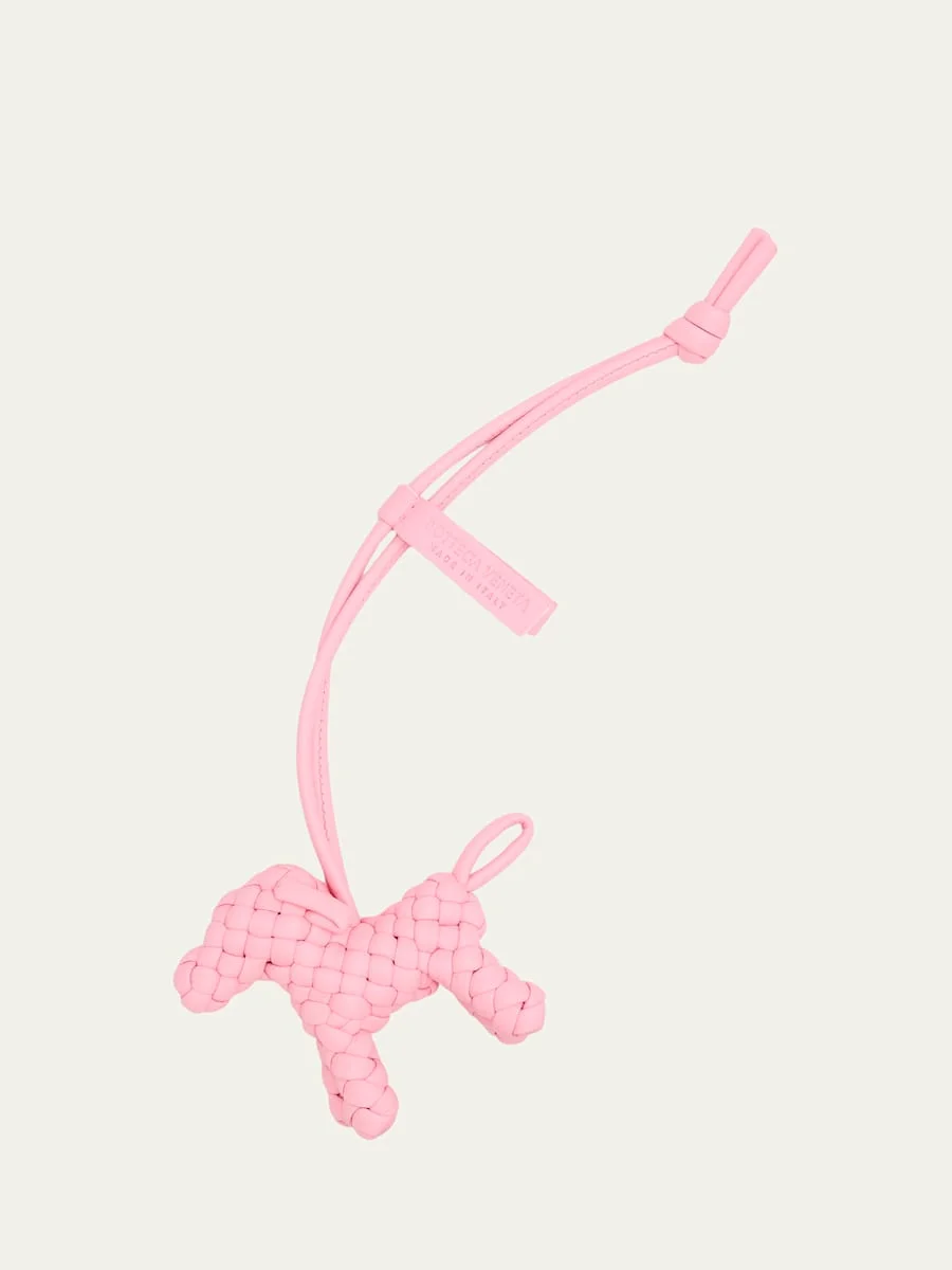 Intreccio Nappa Leather Dog Charm - 1