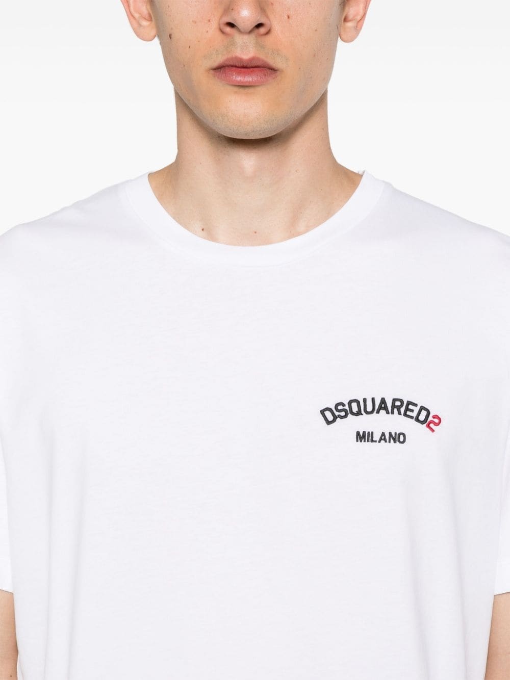 logo-embroidered cotton T-shirt - 5