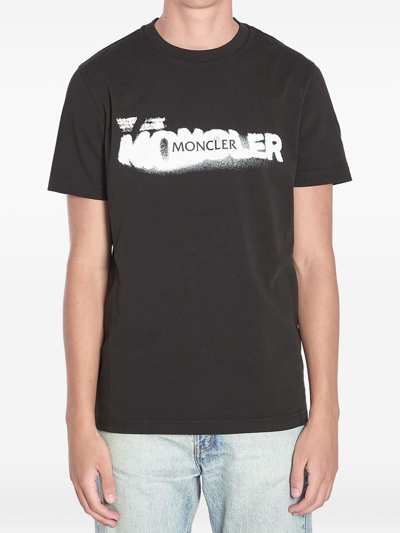spray-print cotton T-shirt - 1