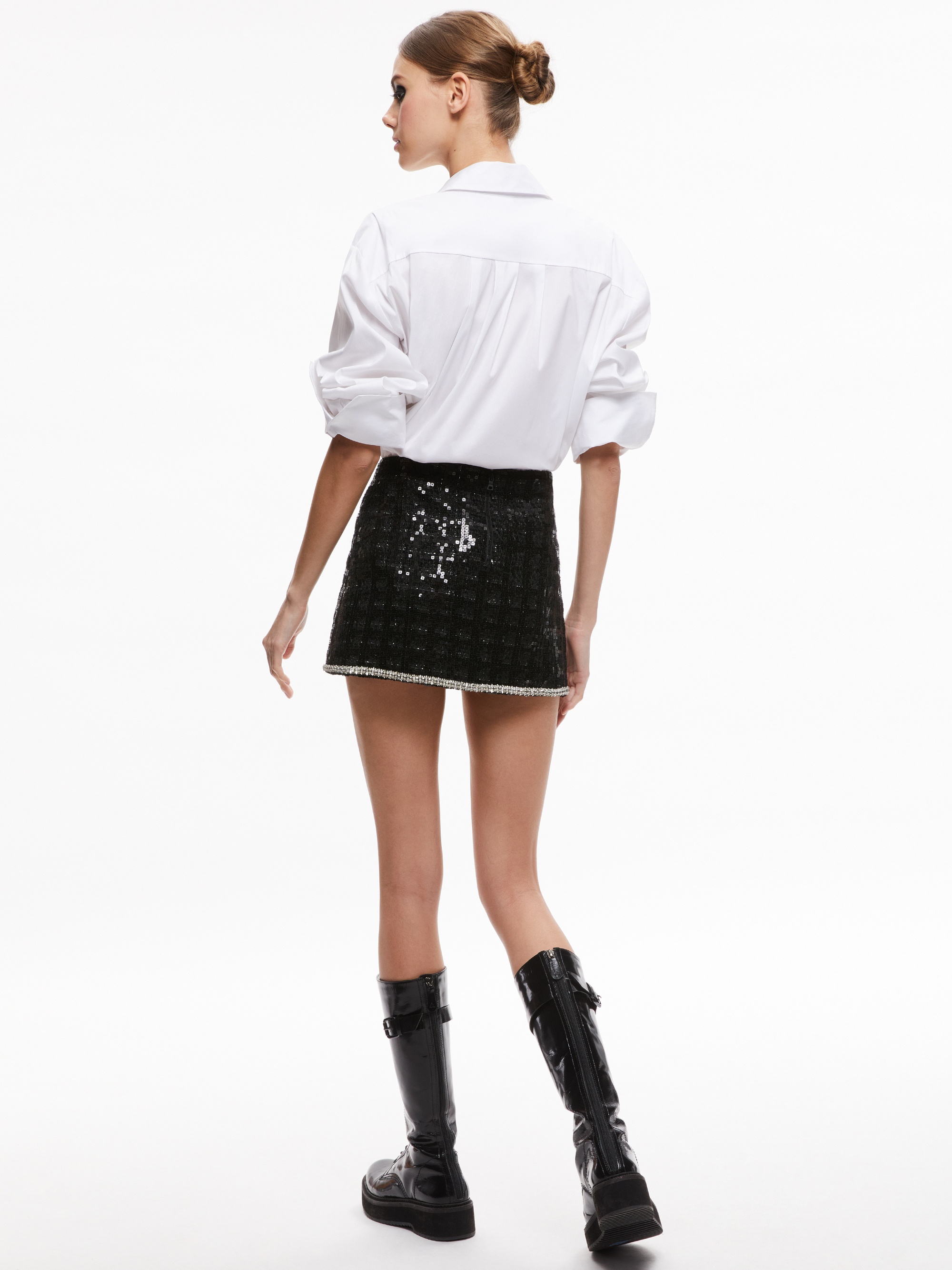 RUBI SEQUIN TWEED MINI SKIRT - 3