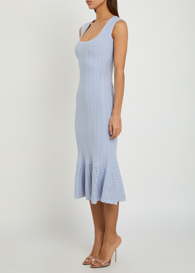 LoveShackFancy Loveshackfancy Tabatha Pointelle-knit Midi Dress outlook
