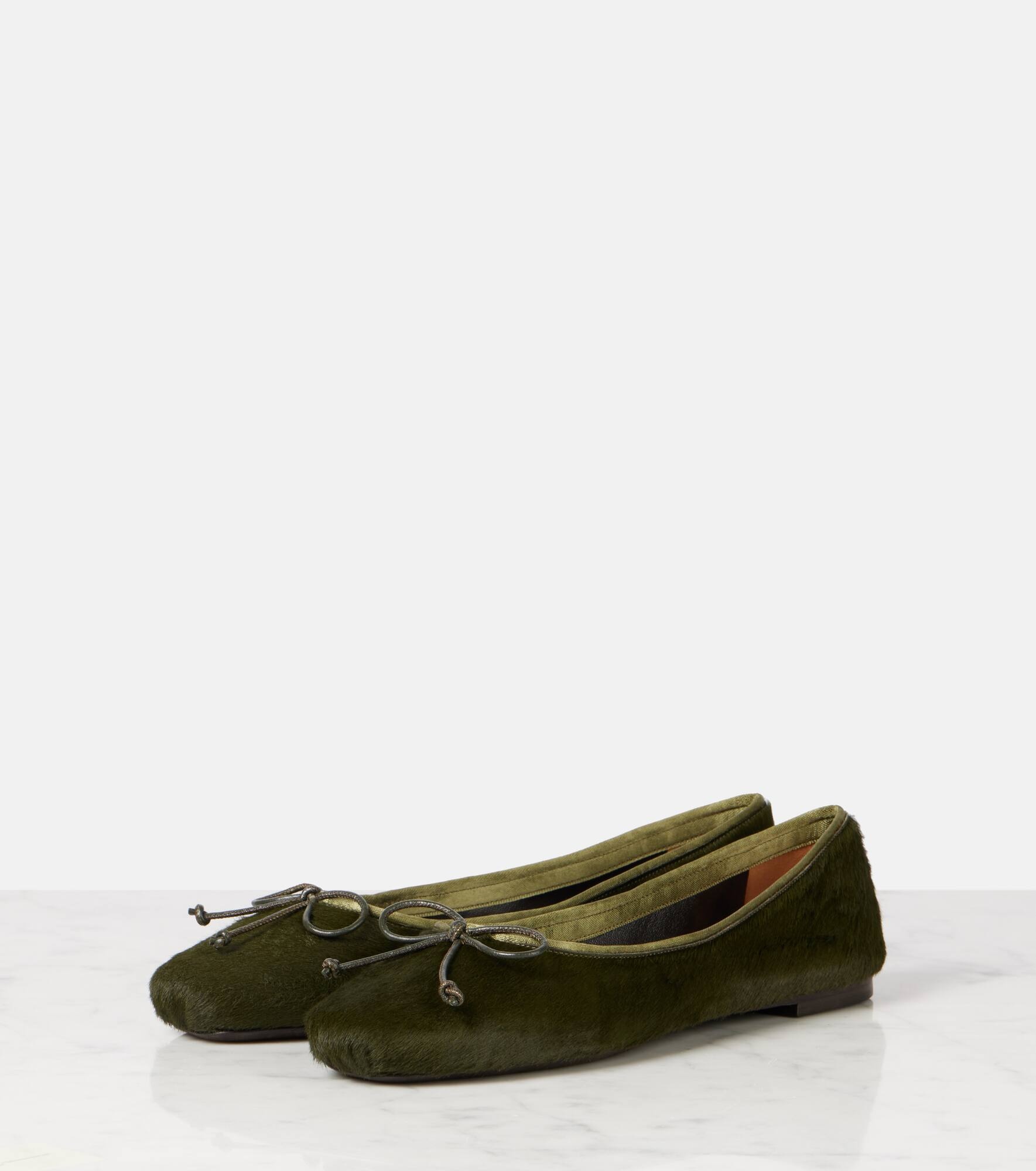 Charlotte calf hair ballet flats - 4