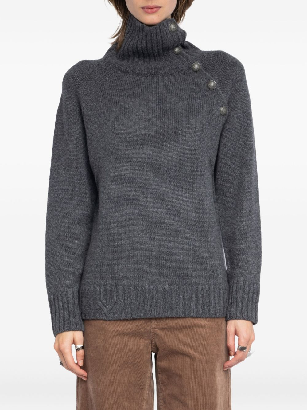 Mora high-neck button-detail sweater - 3