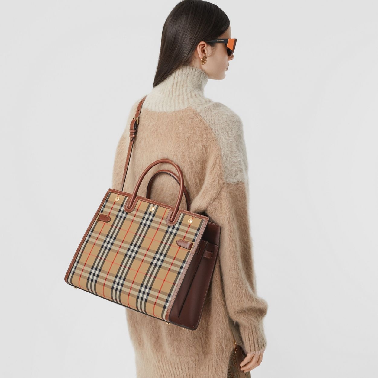 Medium Vintage Check Two-handle Title Bag - 3