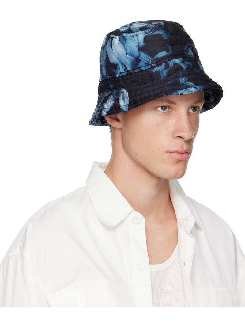 Dries Van Noten Black & Blue Printed Bucket Hat outlook