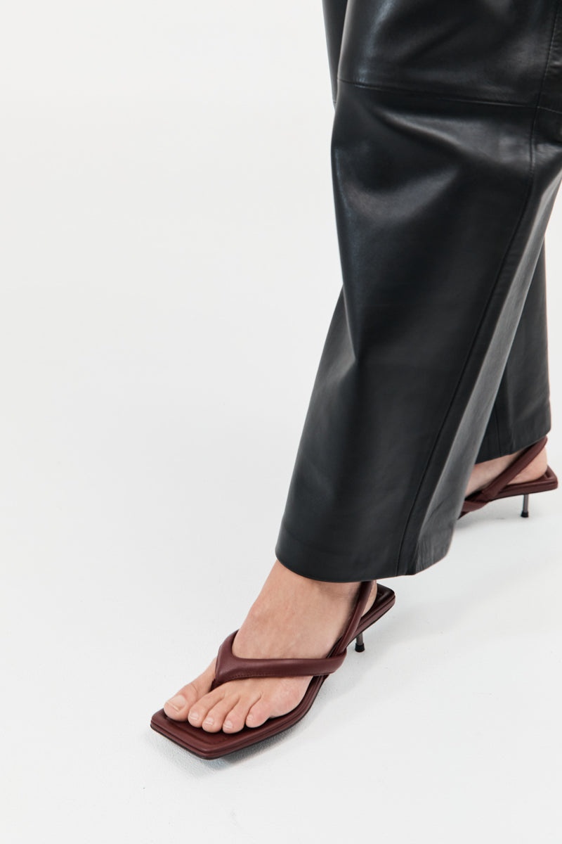 Thong Heel - Plum - 2