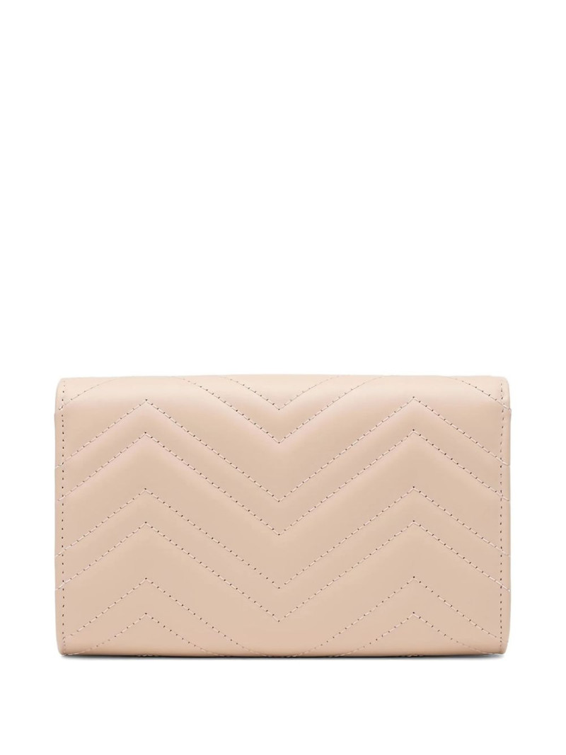 GUCCI mini chevron-quilted signature Double G shoulder bag outlook