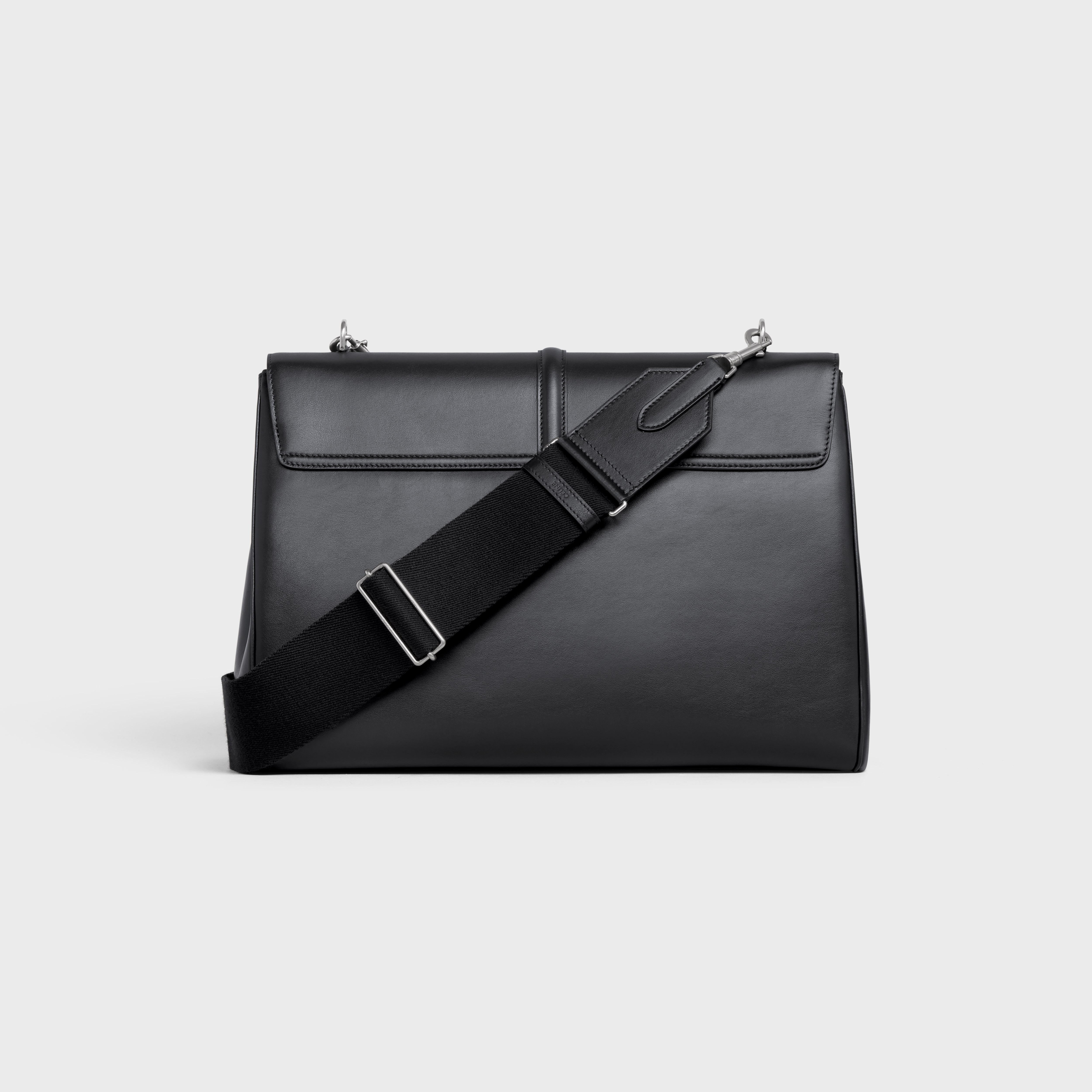 Celine Messenger Bag In Smooth Calfskin With Celine Print Medium