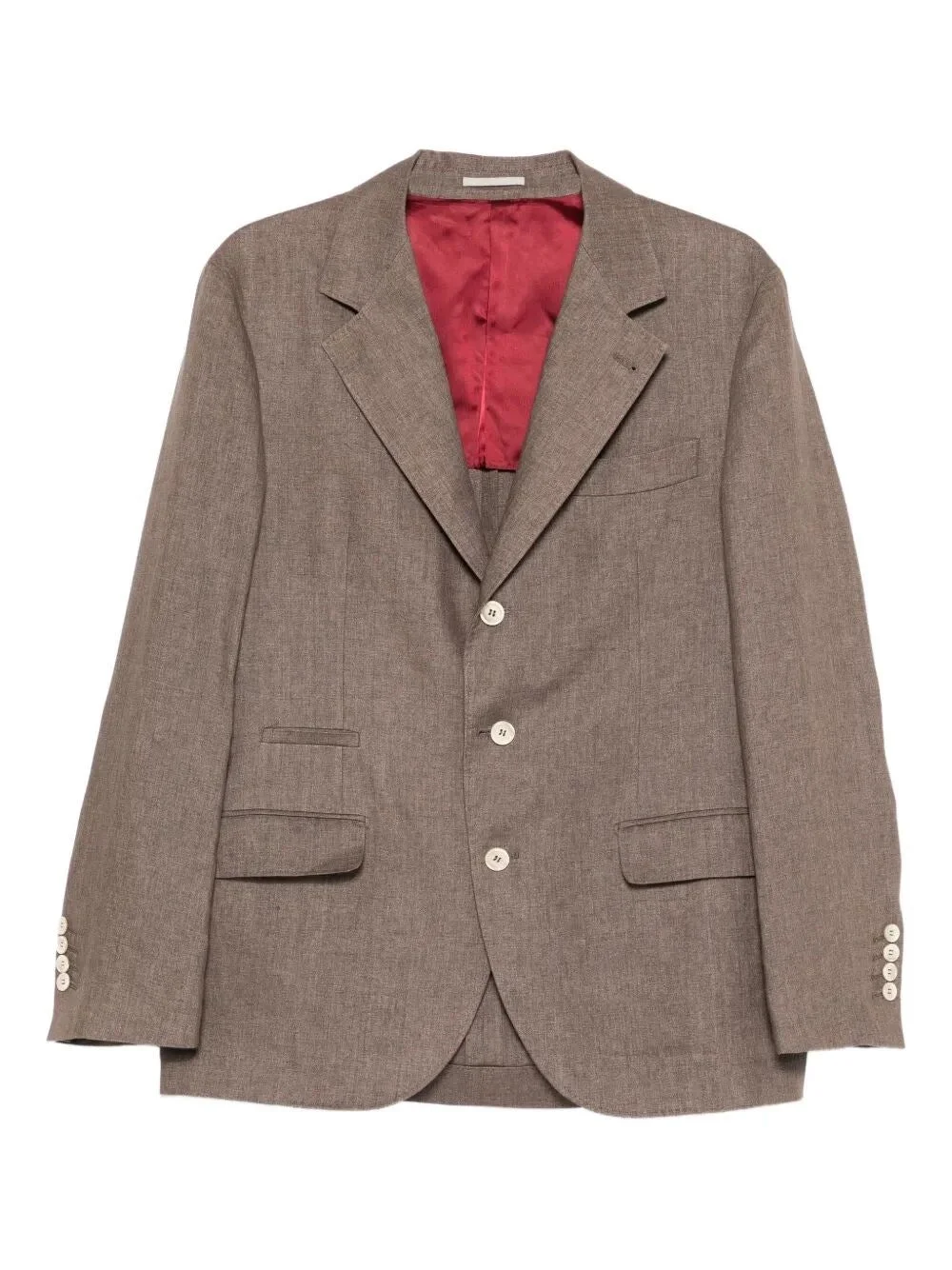 Brunello Cucinelli Men Linen Deconstructed Blazer - 1