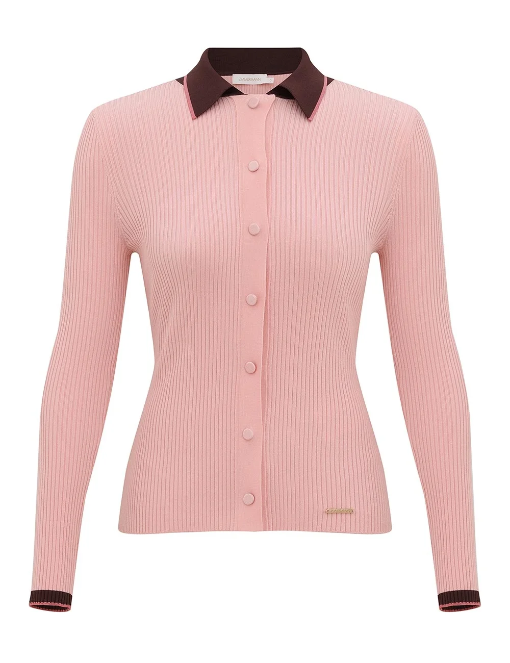 CONTRAST RIB CARDIGAN - 1