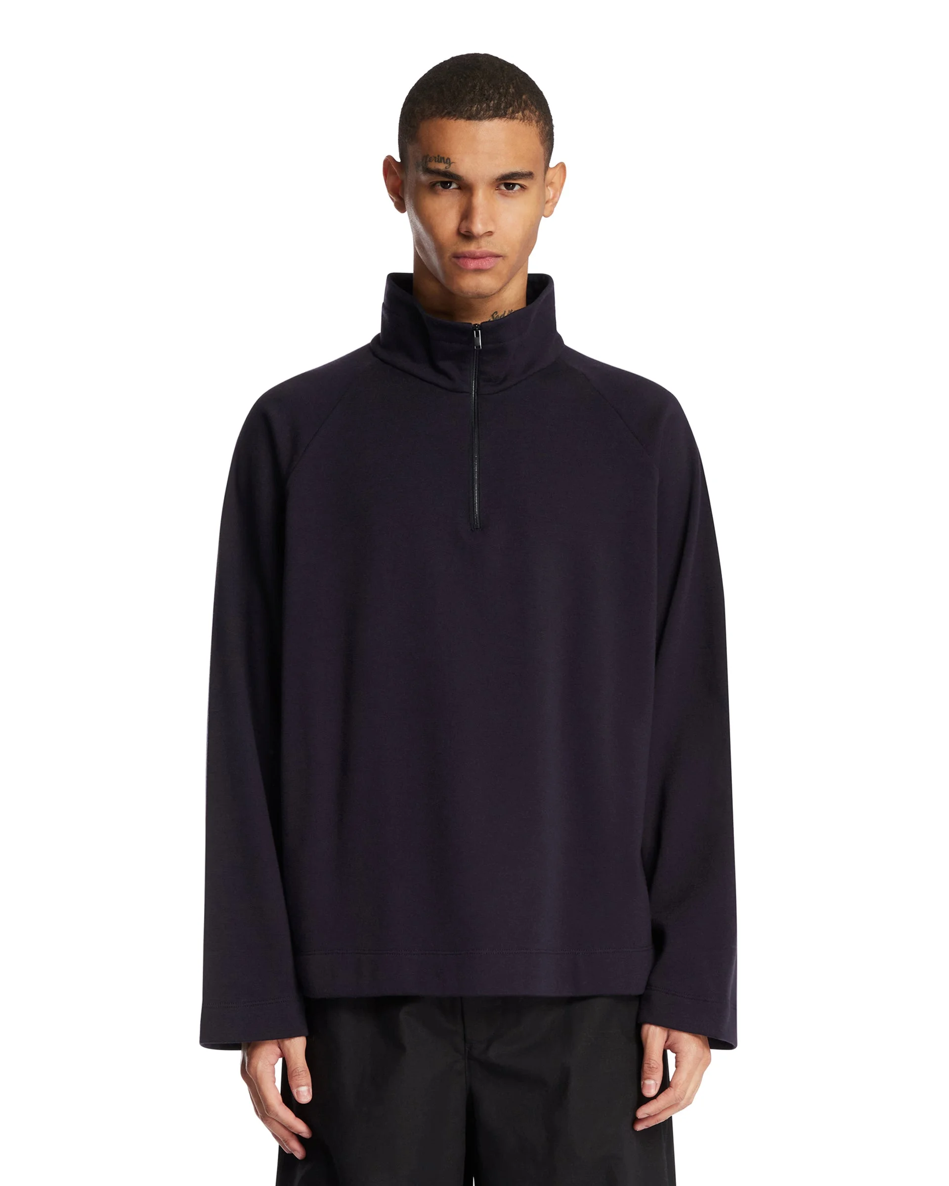 Blue Cotton and Cashmere Top - 1