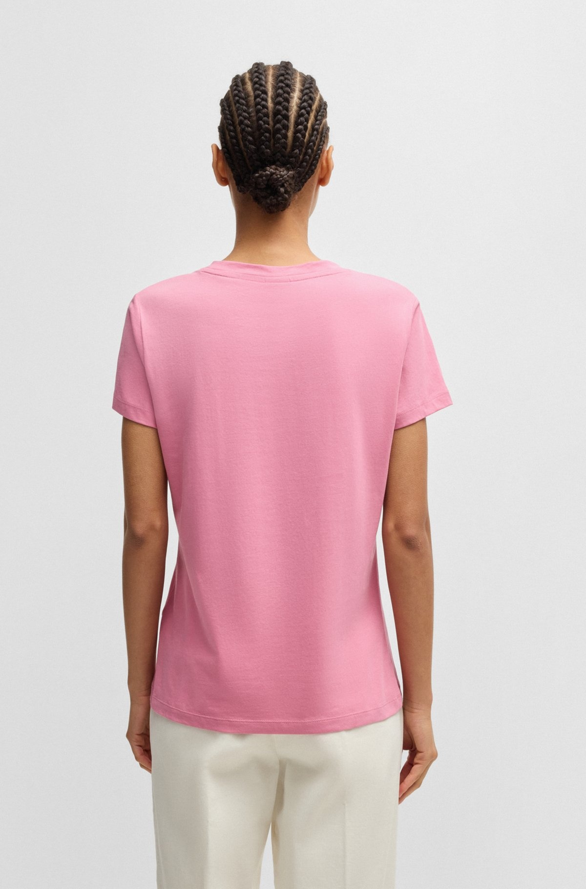 LOGO-DETAIL T-SHIRT IN COMPACT COTTON JERSEY - 4