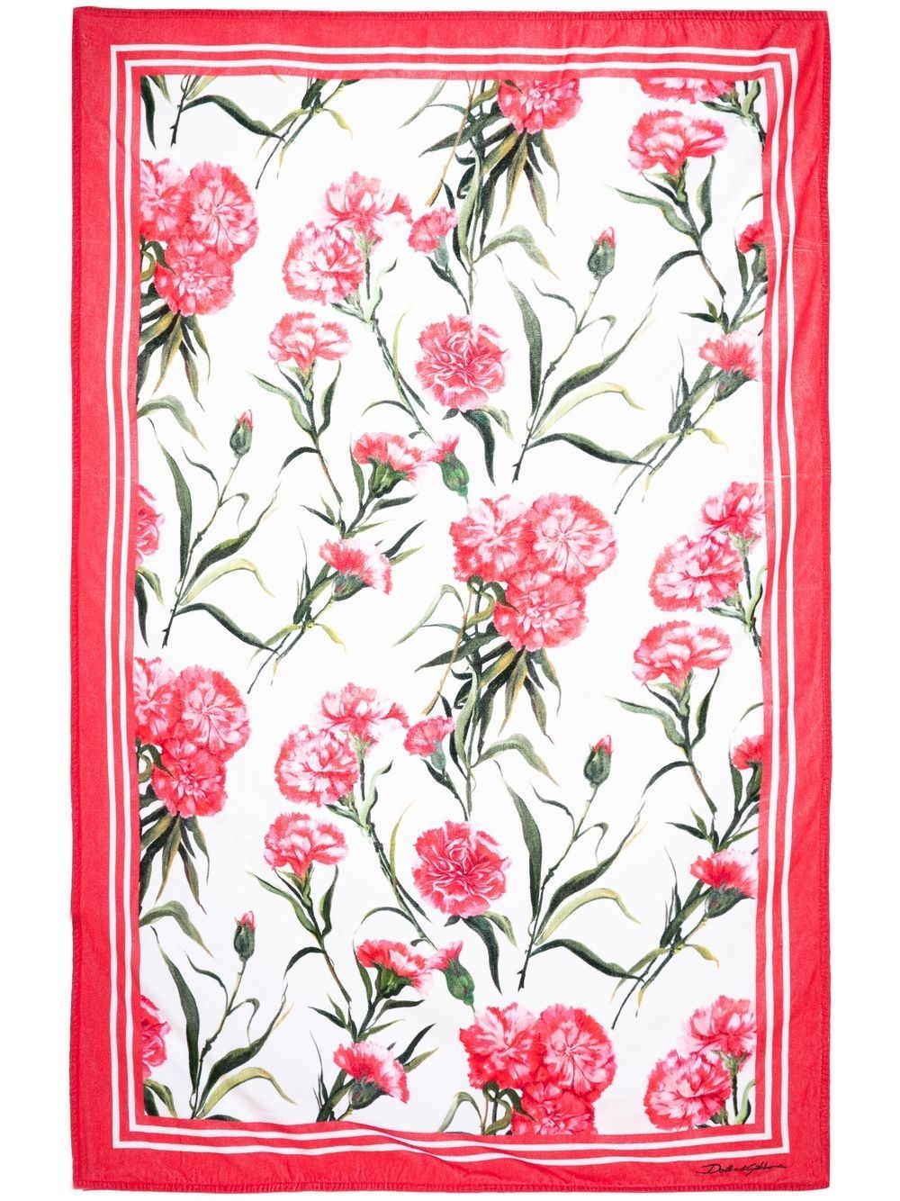 floral-print cotton beach towel - 3