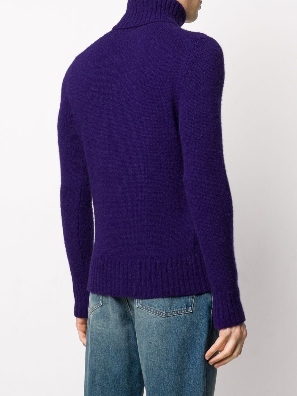 rib detail turtleneck sweater - 4