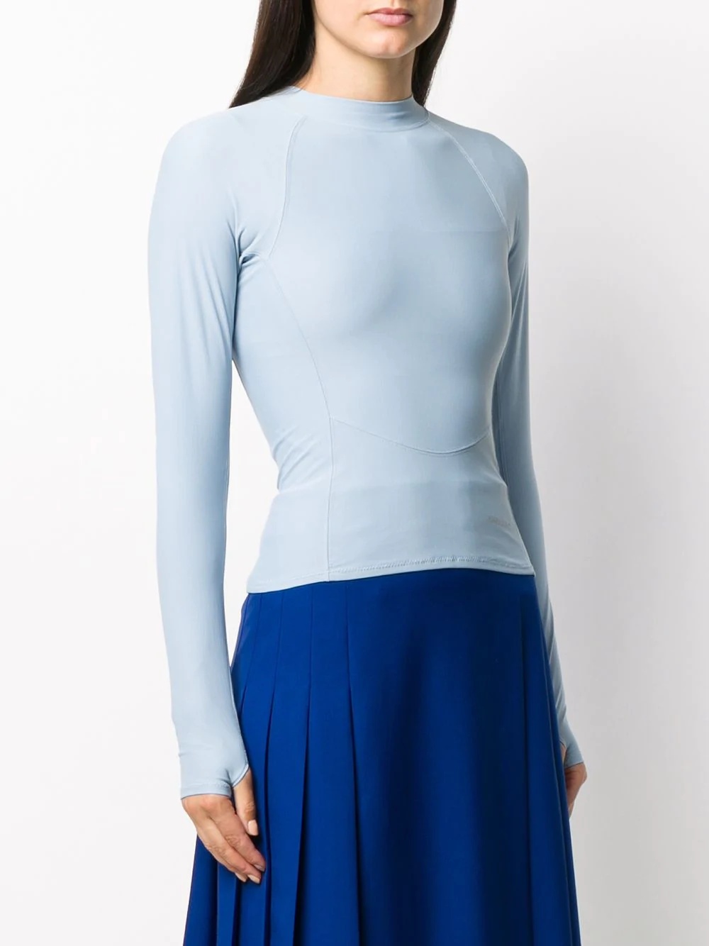 light blue scuba long-sleeve top - 3