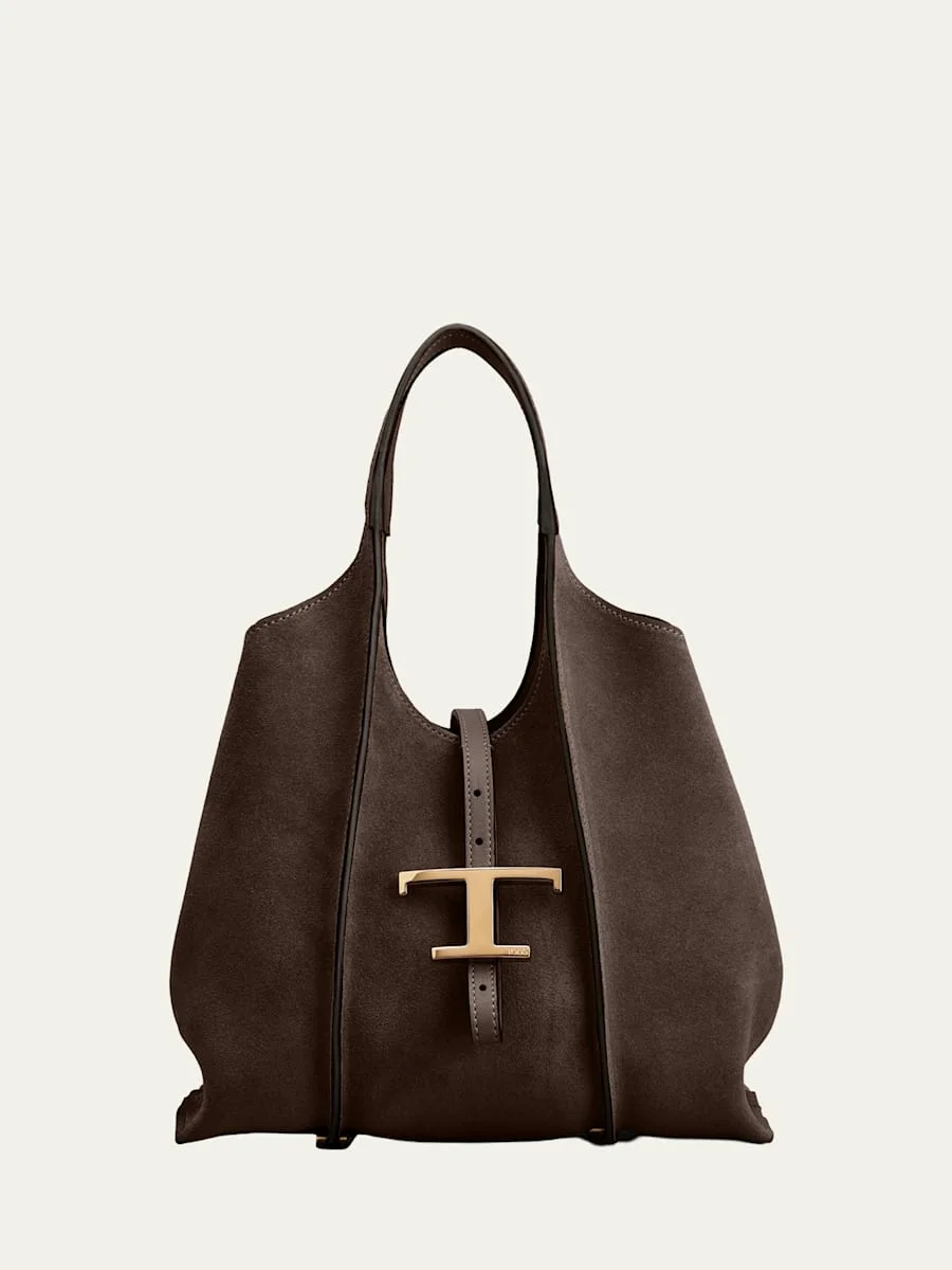 T Timeless Suede Shopping Tote Bag - 1