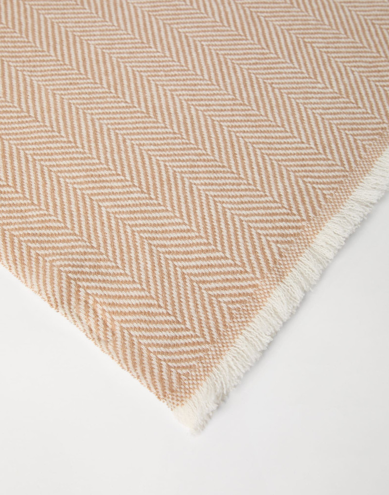 Brunello Cucinelli Cashmere chevron scarf outlook