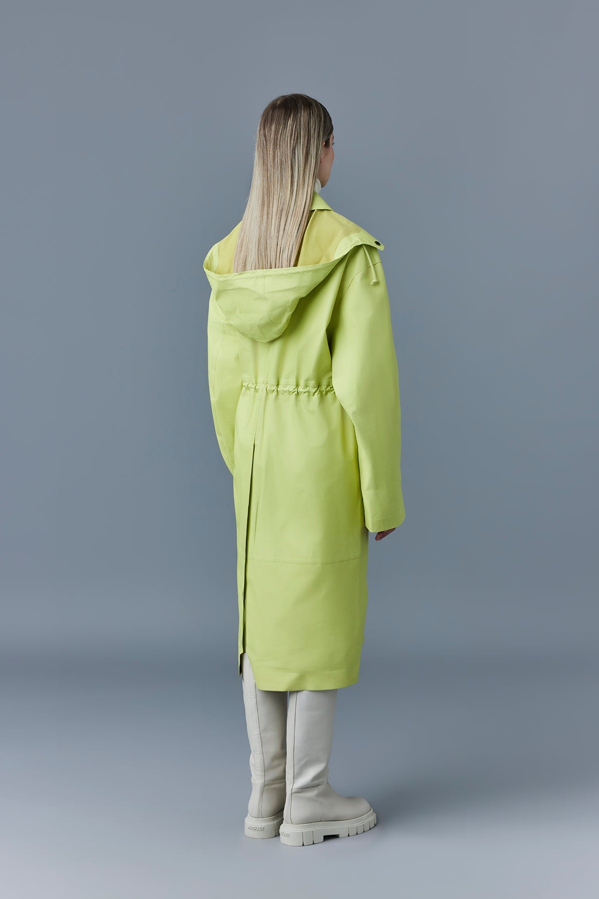 GLORY Calfskin trench coat with waist drawcord - 4