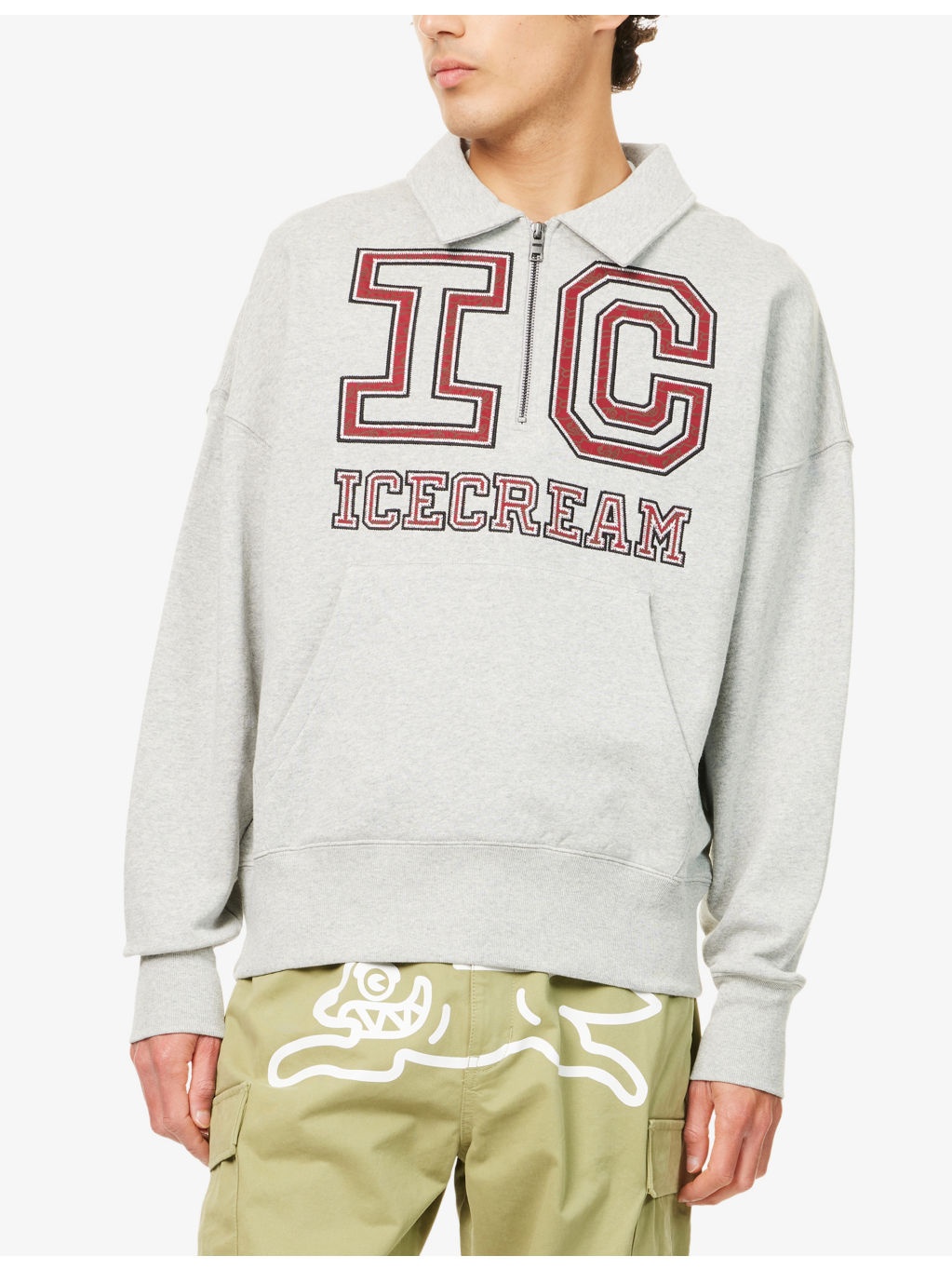 Collegiate Kangaroo-Pocket Cotton-Jersey Sweatshirt - 3