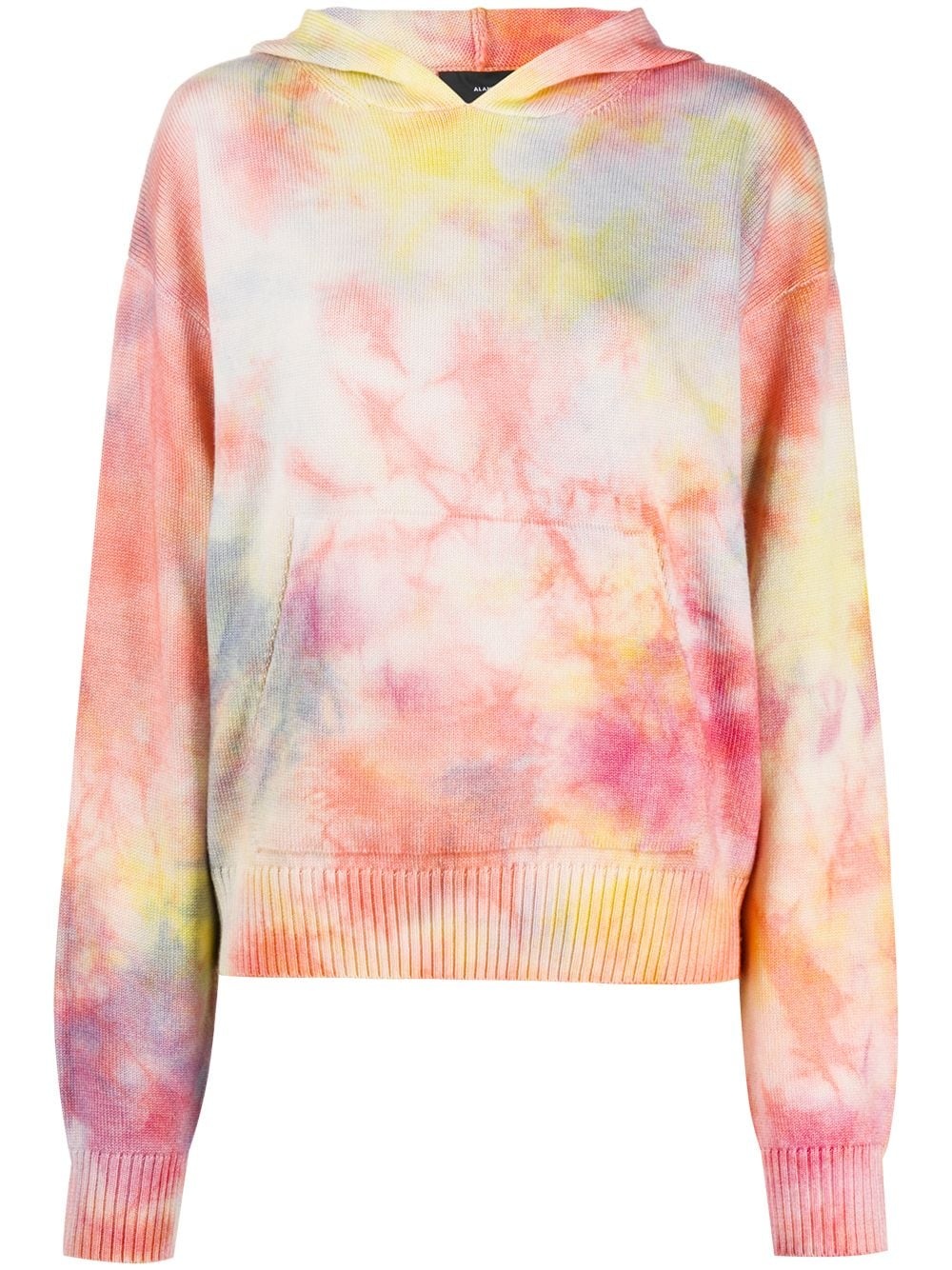 tie-dye knitted hoodie - 1