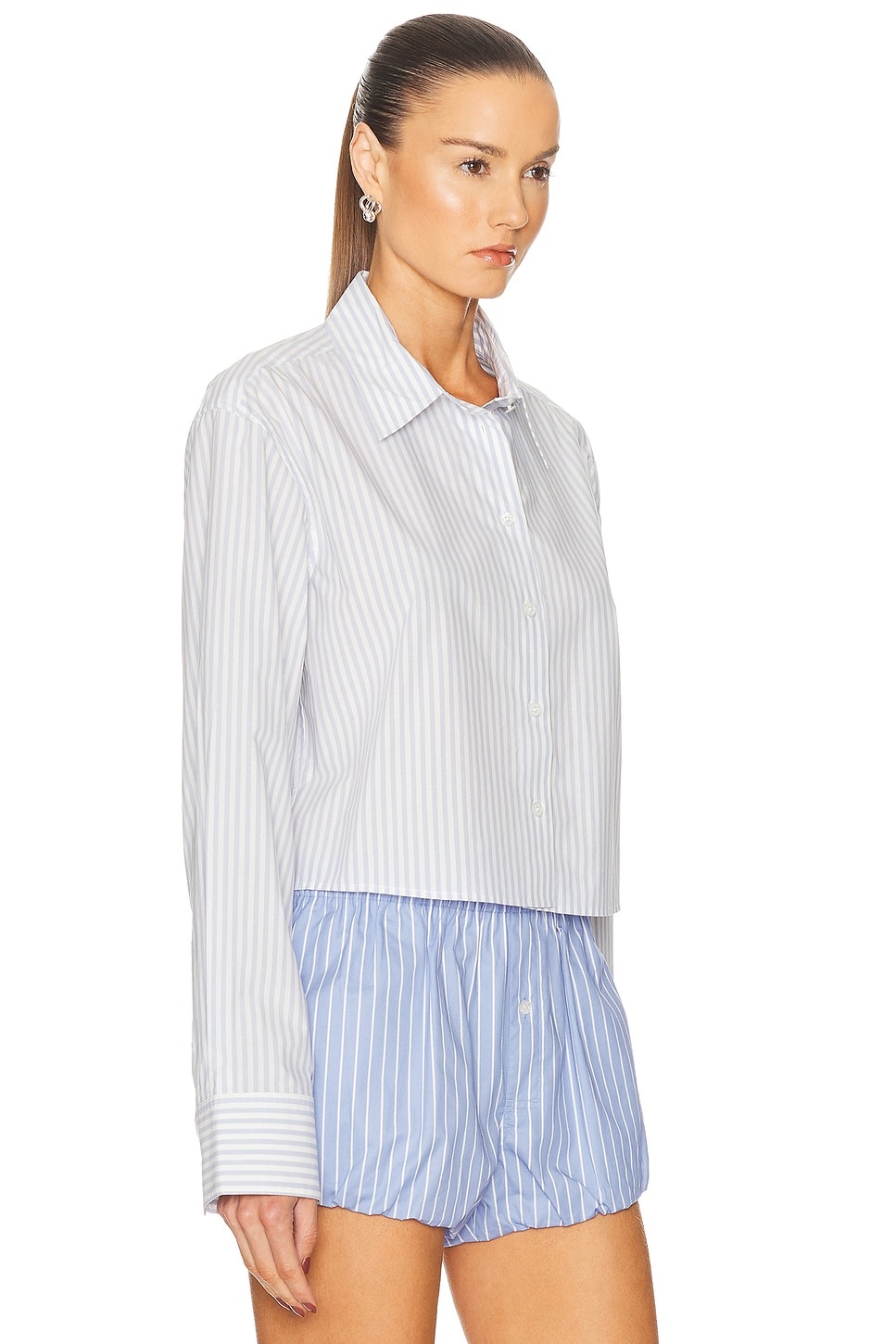 Crop Button Up Top - 3