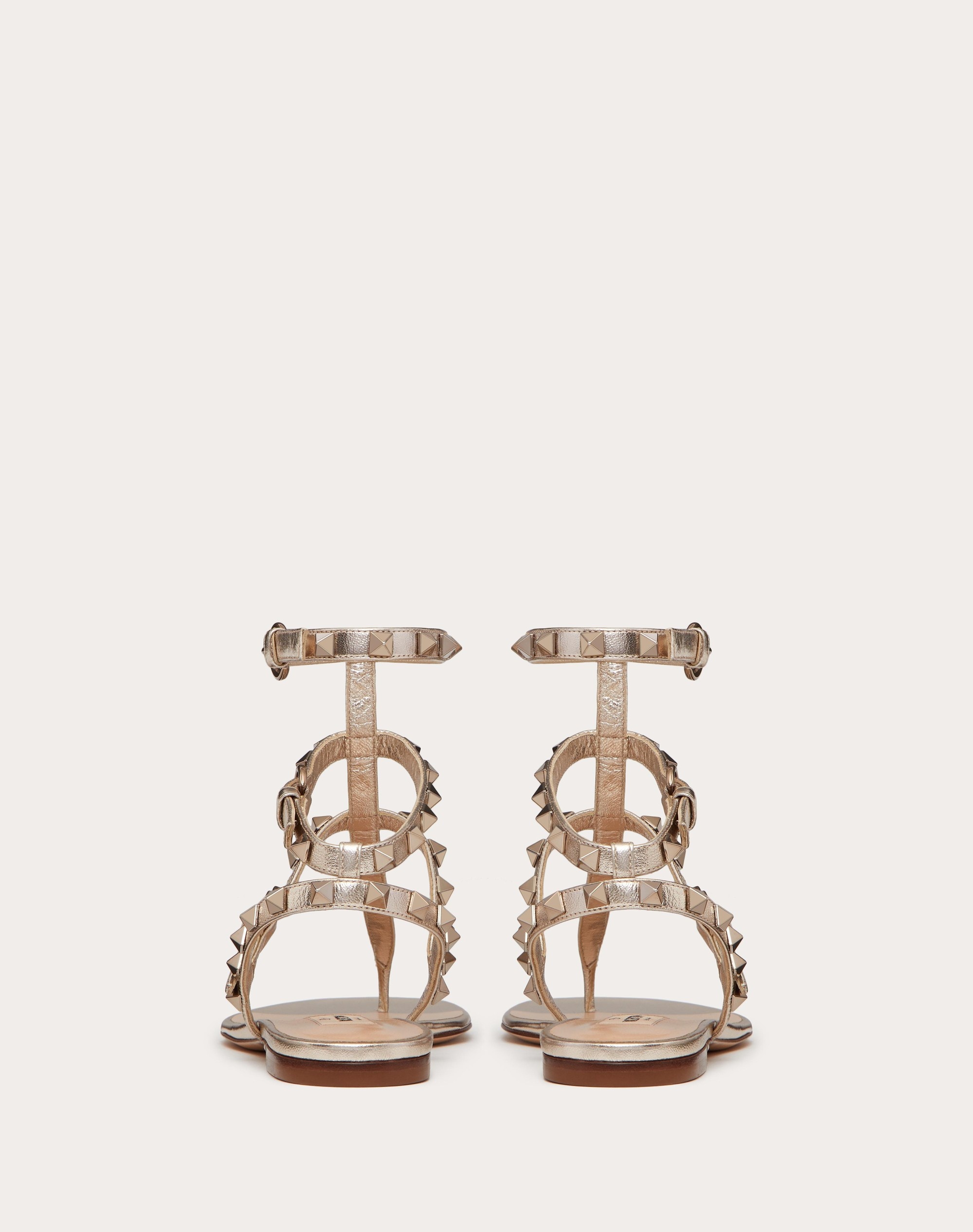 ROCKSTUD METALLIC FLAT FLIP-FLOP SANDAL - 3