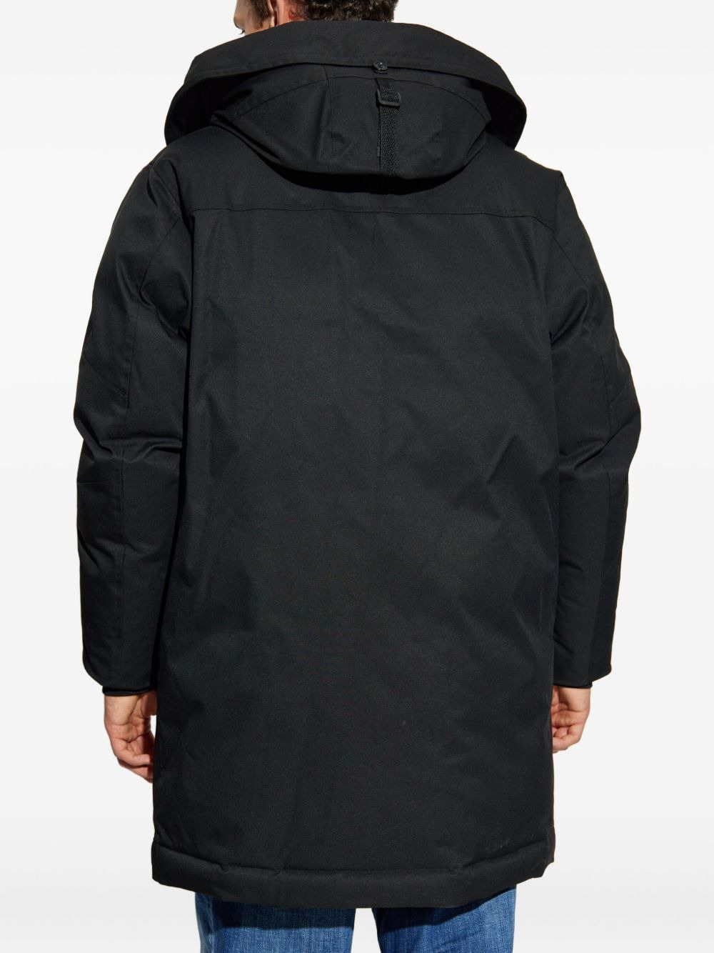 hooded zip-fastening parka - 4