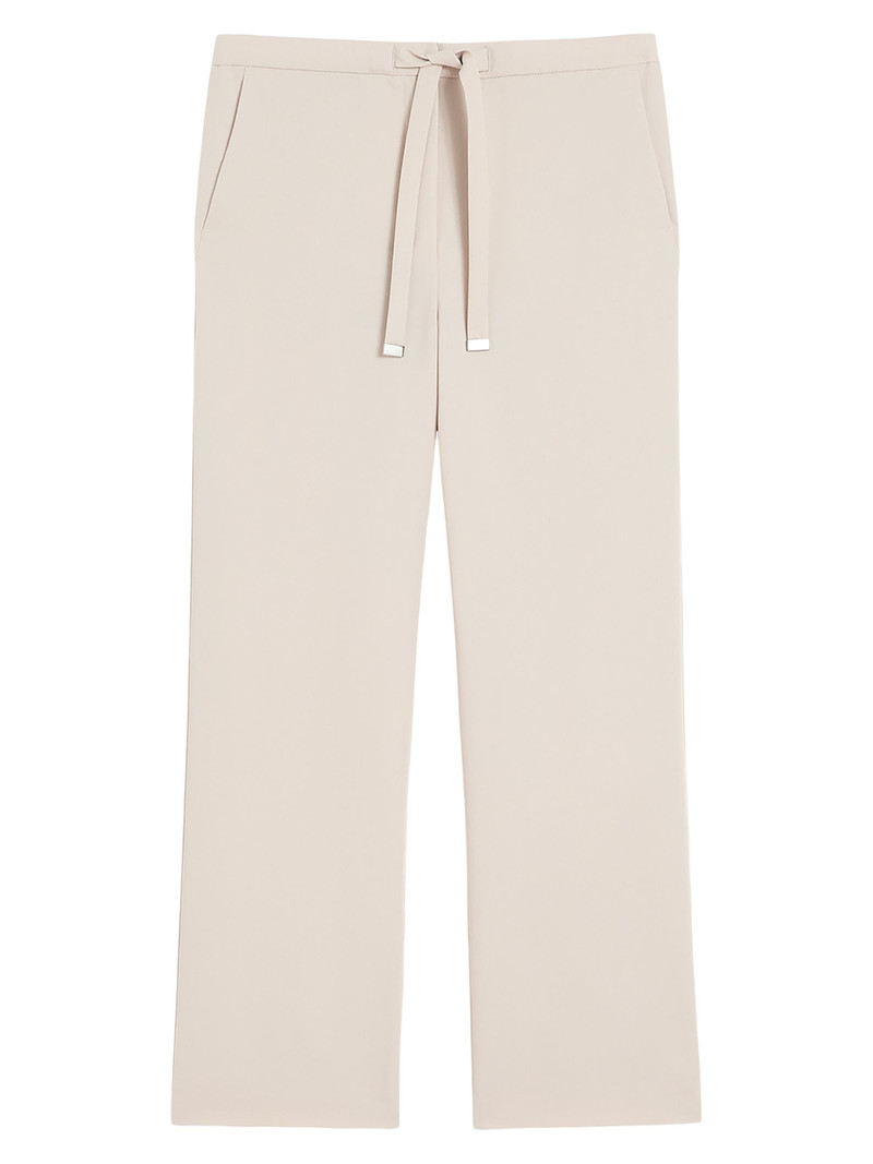 Women's Wool Gabardine Trousers - Natural 1