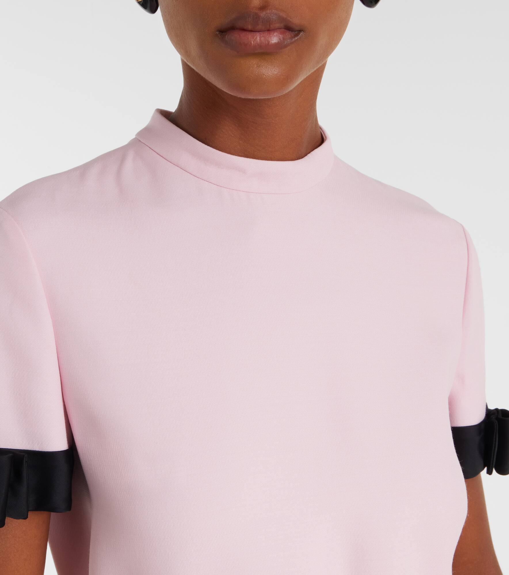 Crepe Couture bow-detail minidress - 4