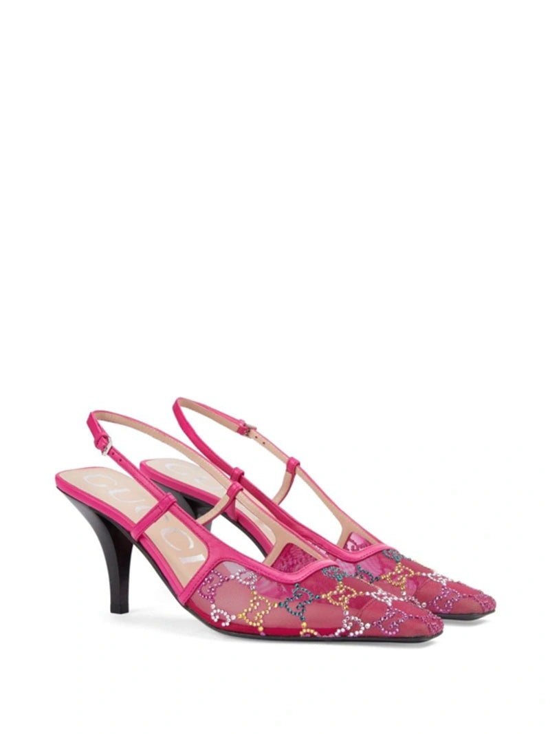 Gucci GG Micro Mesh Slingback Pumps - 2