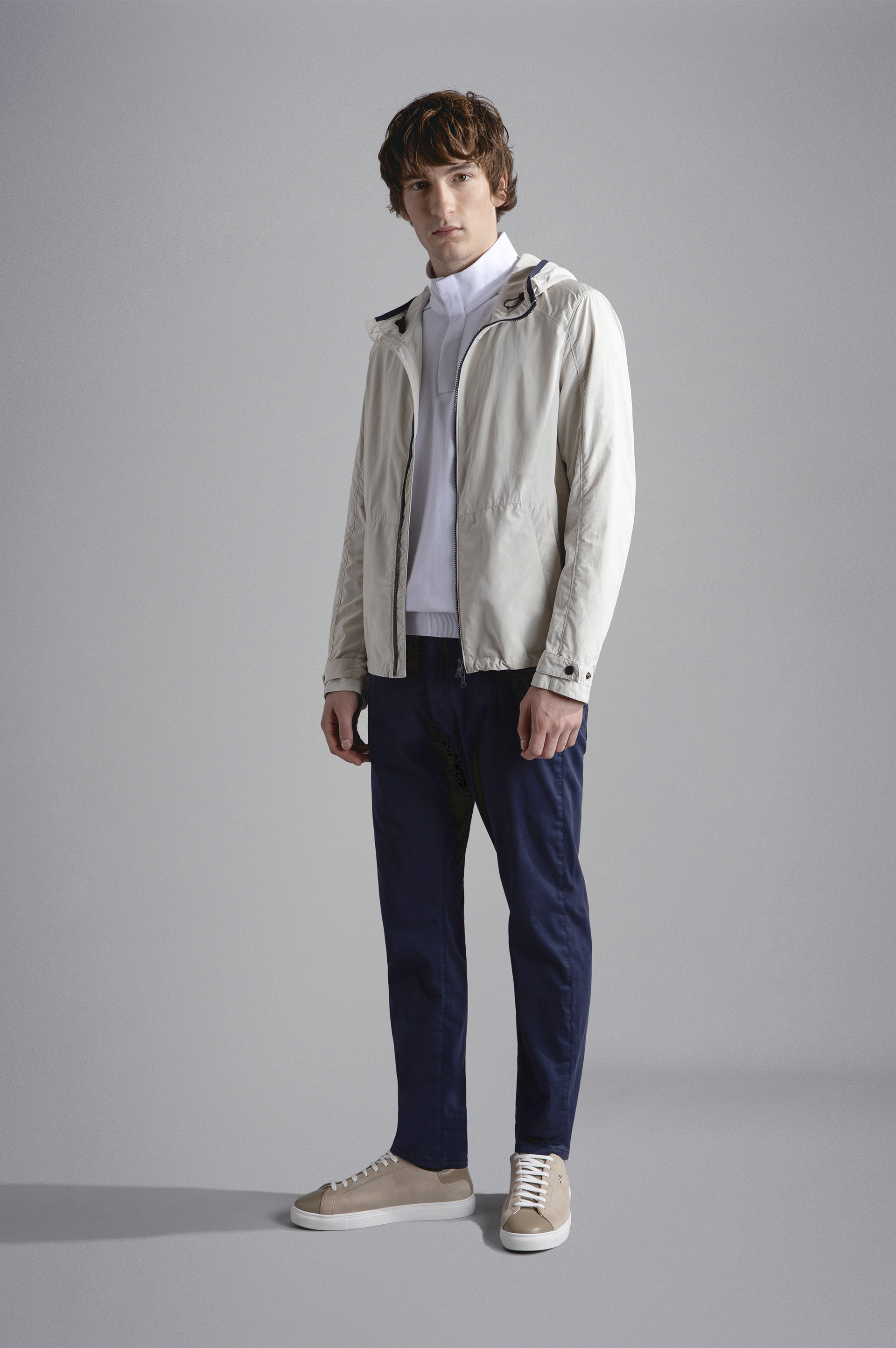 SILK AND COTTON STRETCH 5 POCKETS TROUSERS - 2