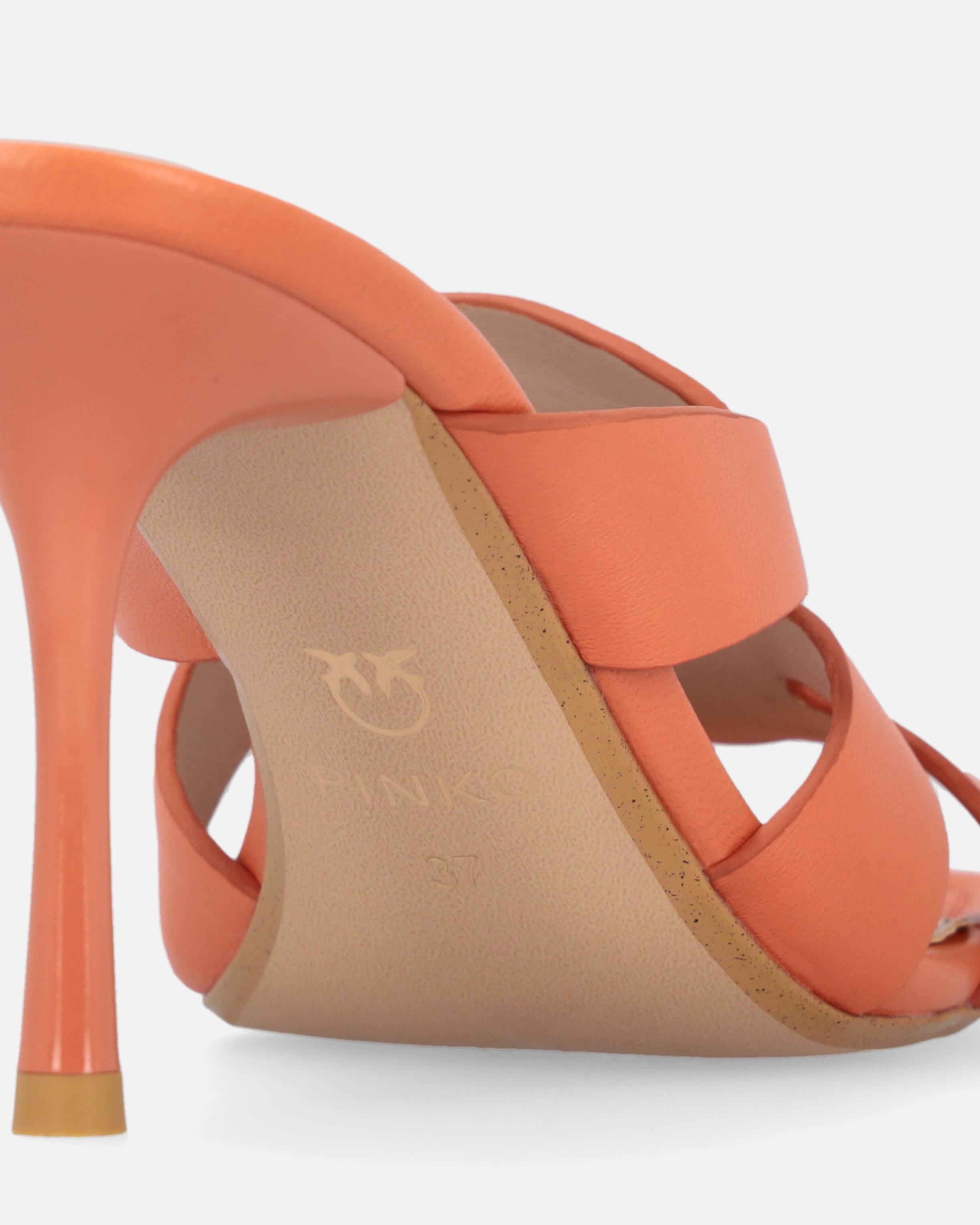NAPPA LEATHER SANDALS WITH HEEL AND BIRD DETAIL - 7