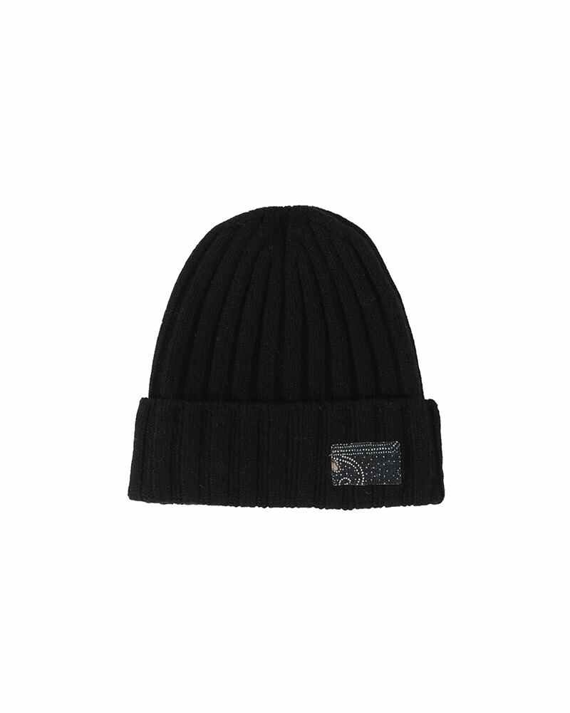 KNIT CAP BLACK - 1