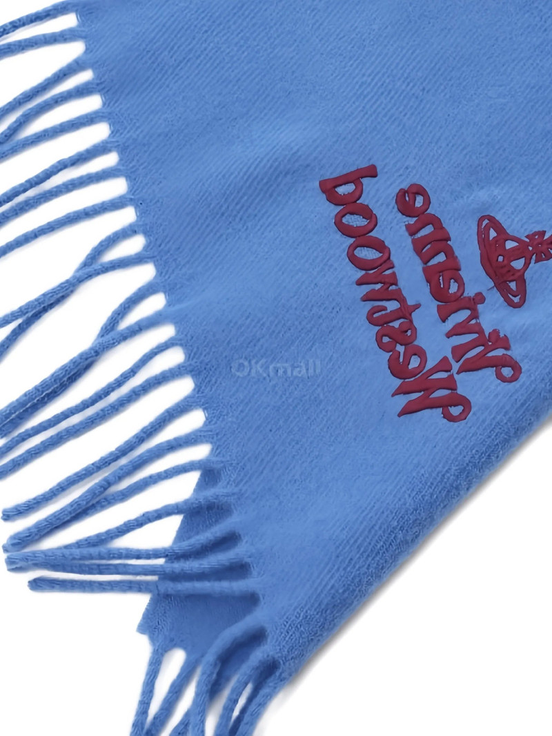Vivienne Westwood Vivienne Westwood Logo-embroidery Fringed Scarf outlook